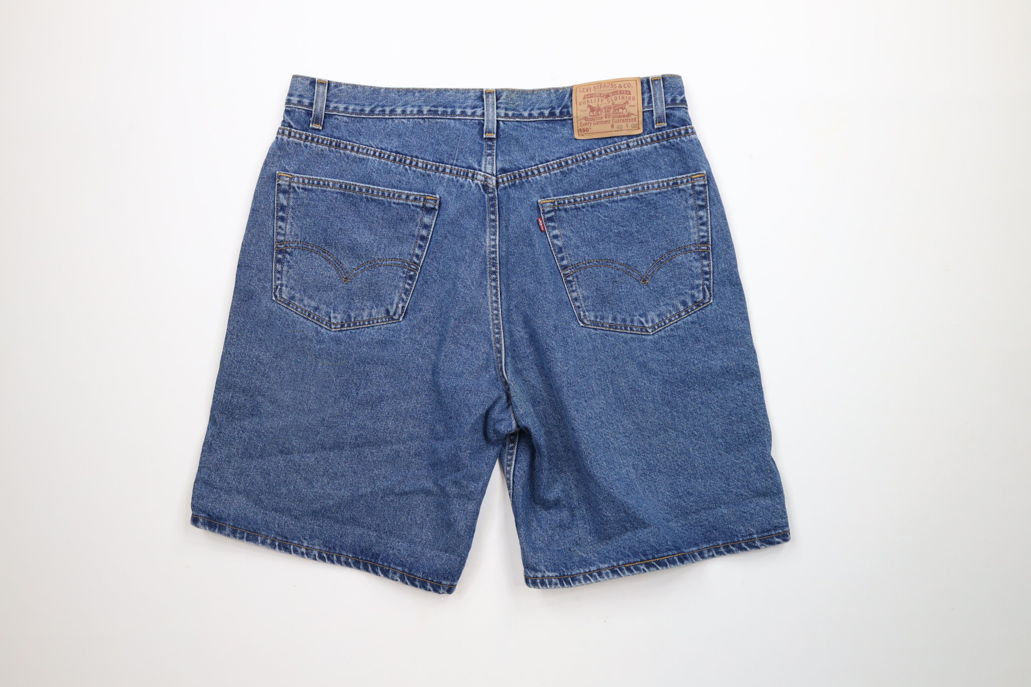 Levi's × Vintage Vintage 90s Levis 550 Fit Denim Jean Shorts Jorts USA Size US 38 / EU 54 - 7 Thumbnail