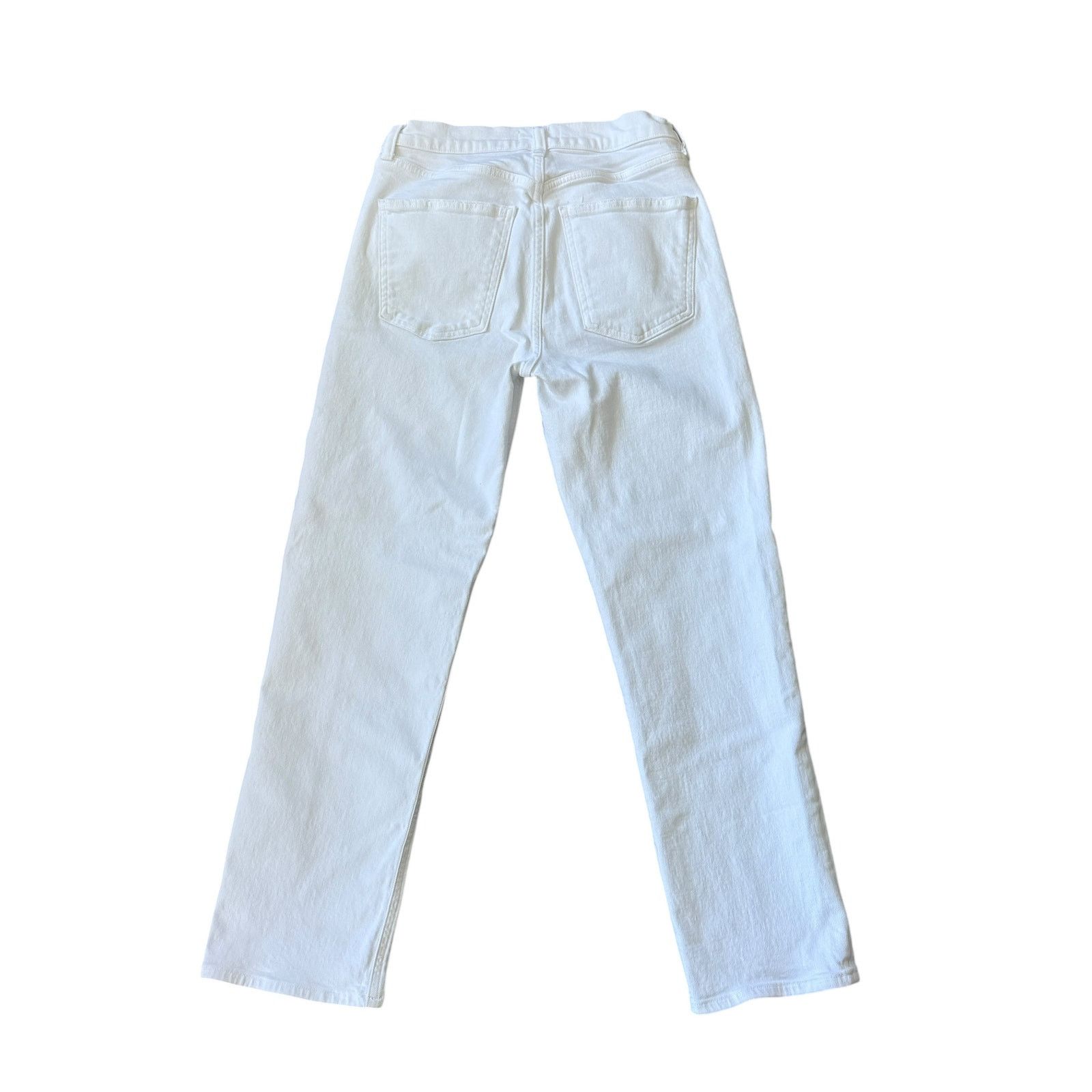 Agolde AGOLDE Kye Mid Rise Straight Crop Jean Cake White Stretch Size 25" / US 0 / IT 36 - 2 Thumbnail