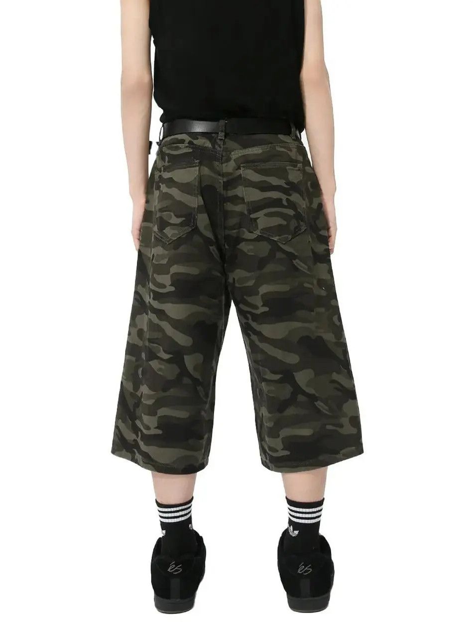 Japanese Brand Retro camouflage wide leg denim shorts Size US 32 / EU 48 - 3 Thumbnail
