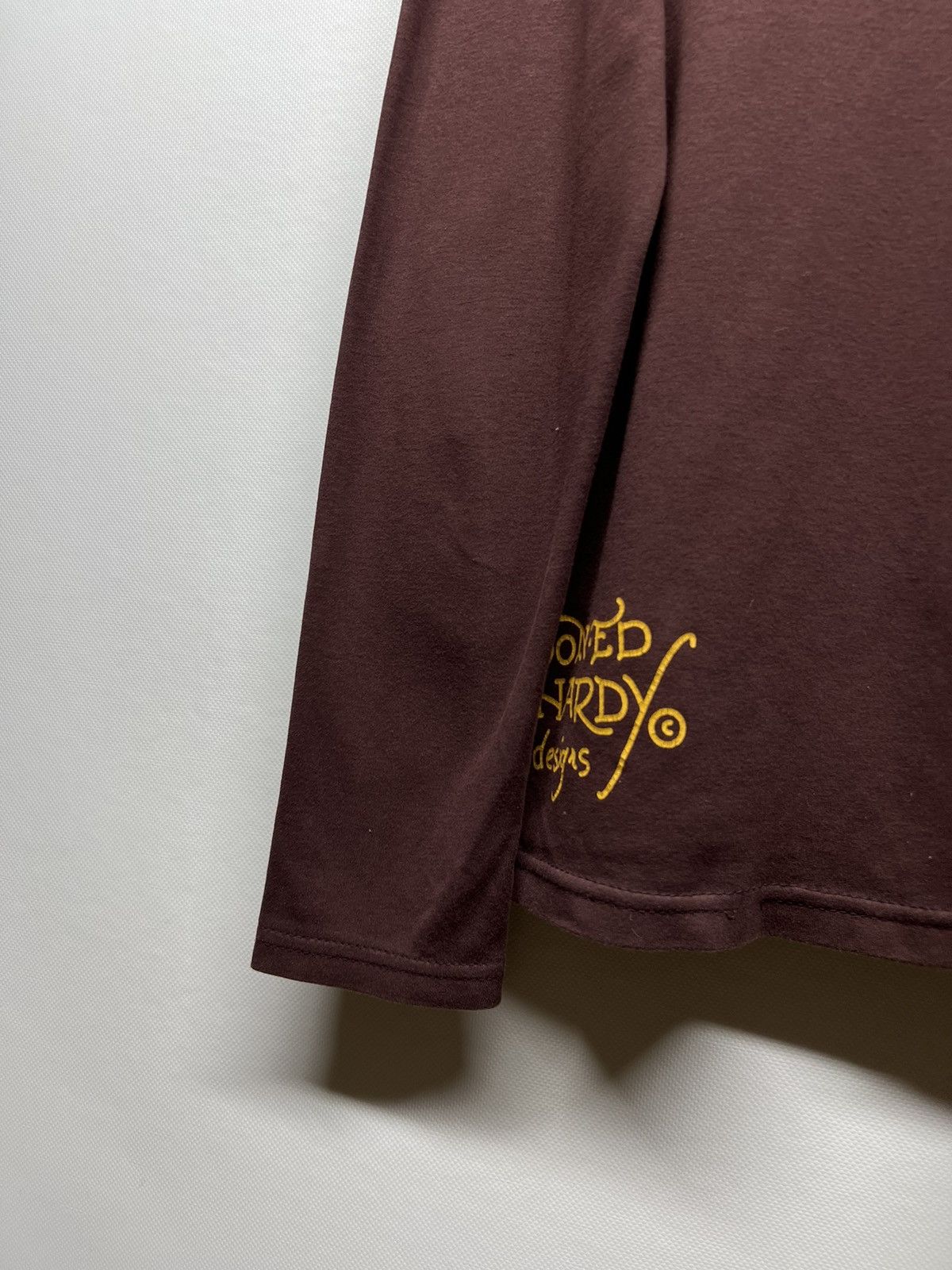 Ed Hardy Vintage Y2k Ed Hardy Skull Eagle 🦅☠️ Brown 🤎 Long Sleeve 00’s Size US L / EU 52-54 / 3 - 12 Thumbnail