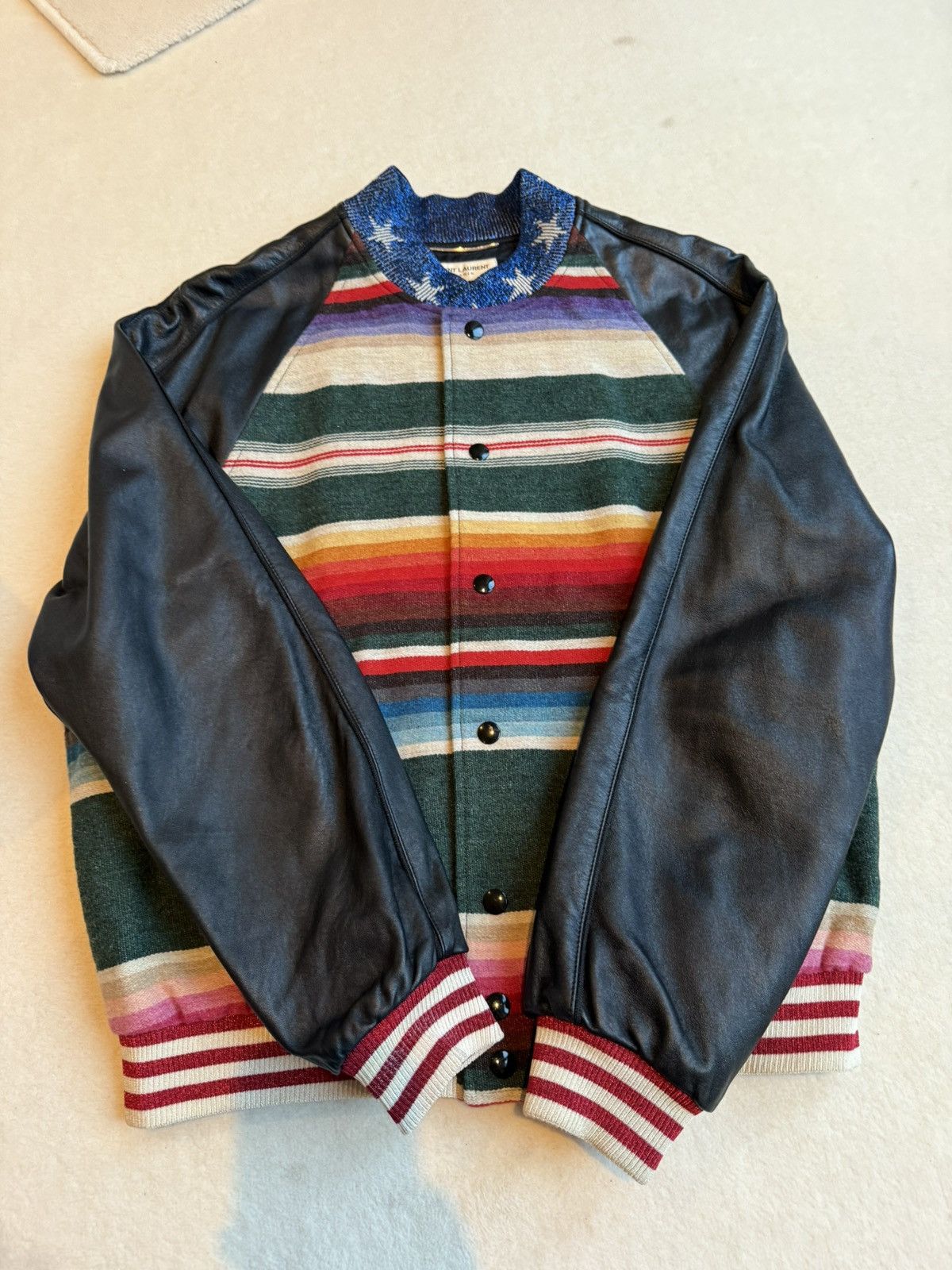 Saint Laurent Paris SS16 Saint Laurent T Rex dinosaur leather teddy jacket Hedi Size US M / EU 48-50 / 2 - 13 Thumbnail