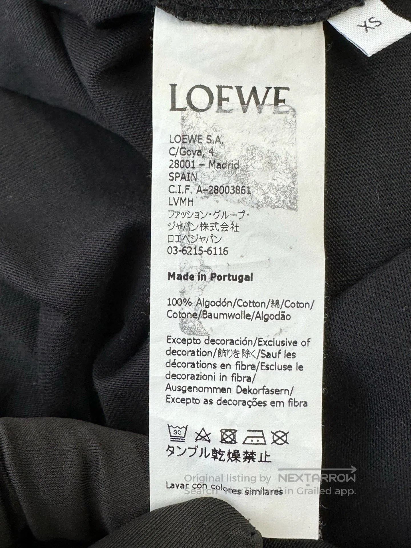 Loewe Loewe Black Embroidered Logo Short-Sleeve T-Shirt. Size XS / US 0-2 / IT 36-38 - 4 Thumbnail