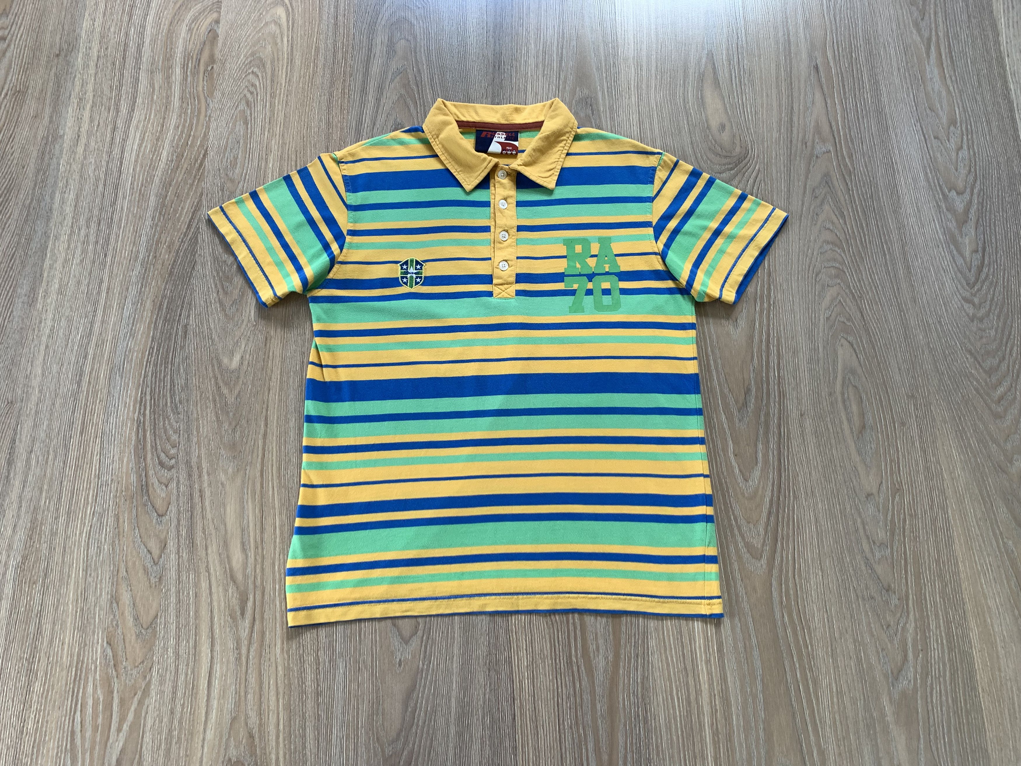 Russell Athletic Vintage Russel Athletic Brasil Cotton Stripe Polo Size US S / EU 44-46 / 1 - 10 Thumbnail