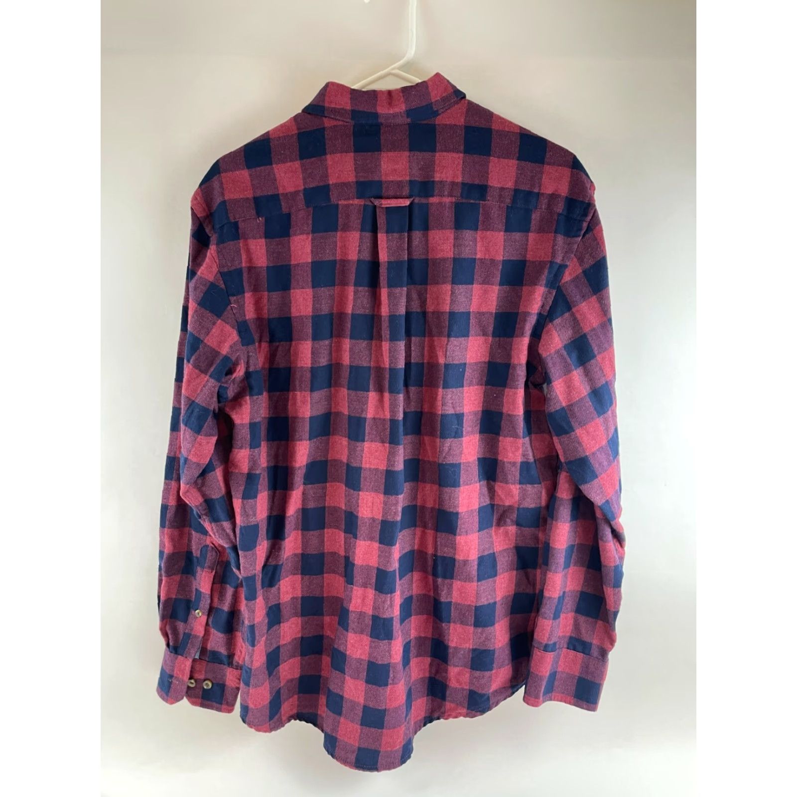 Izod IZOD Shirt Mens Size Medium Maroon Navy Blue Buffalo Plaid Button Up Flannel Size US M / EU 48-50 / 2 - 2 Thumbnail