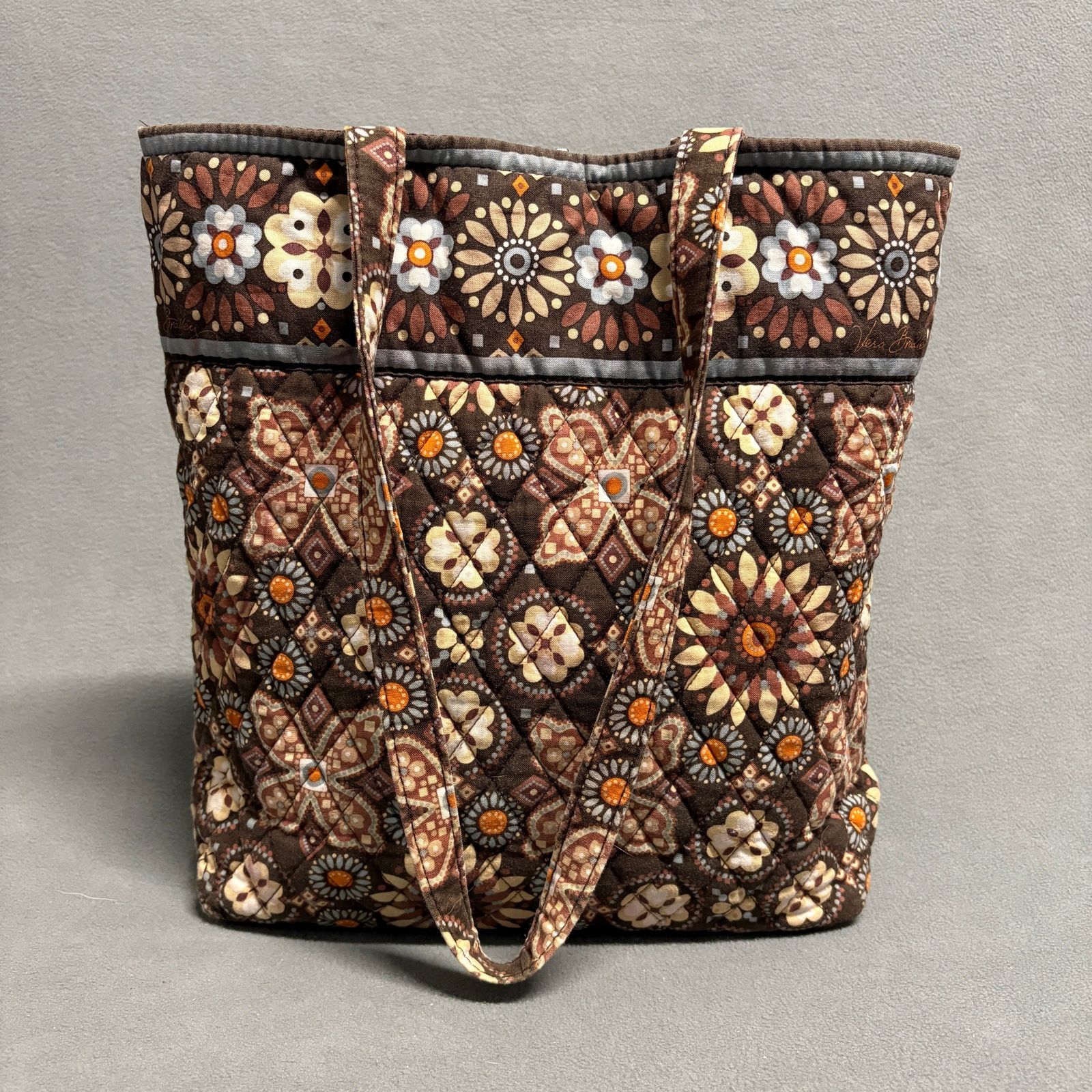 Vera Bradley Vera Bradley Quilted Tote Bag Floral Brown Blue 13"x14" Size ONE SIZE - 2 Thumbnail