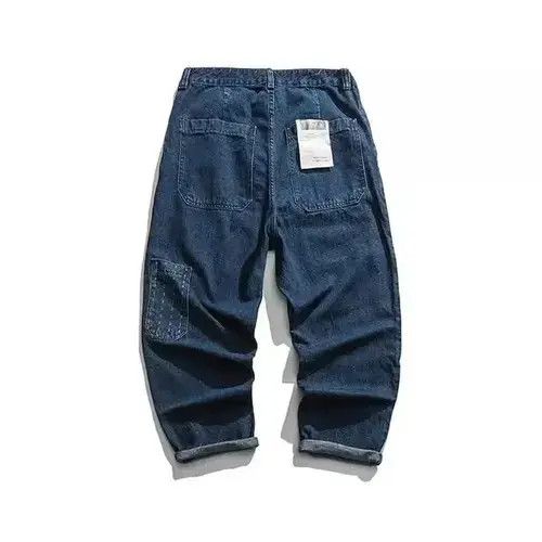 Japanese Brand × Jean 20AW Indigo Union Japan Patchwork Relaxed Fit Denim Jeans Size US 32 / EU 48 - 3 Thumbnail