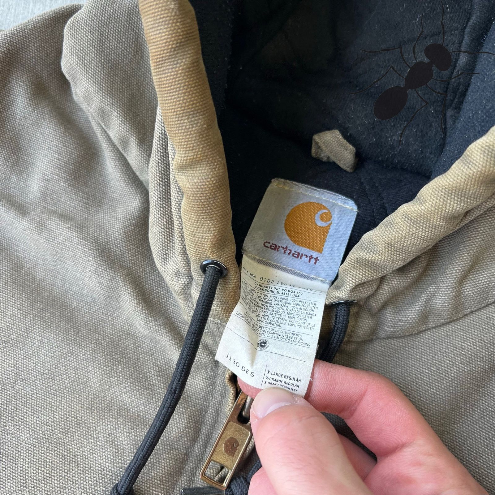 Carhartt × Vintage Carhartt J130 DES brown hooded work wear jacket Size US XL / EU 56 / 4 - 7 Thumbnail