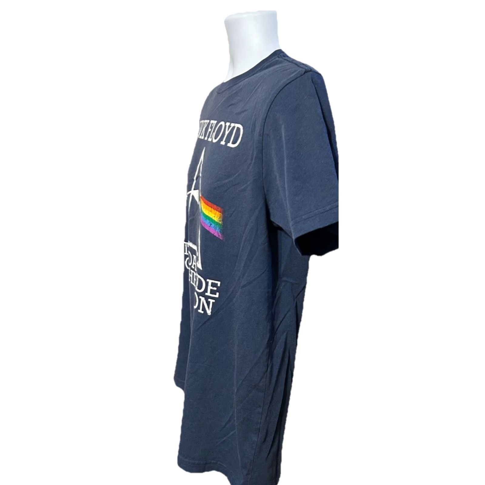Vintage Pink Floyd The Dark Side Of The Moon Shirt Navy Blue Short Sleeve Adult Medium Crew Neck Graphi c Pullover T-Shirt Casual Basic Size M / US 6-8 / IT 42-44 - 2 Thumbnail