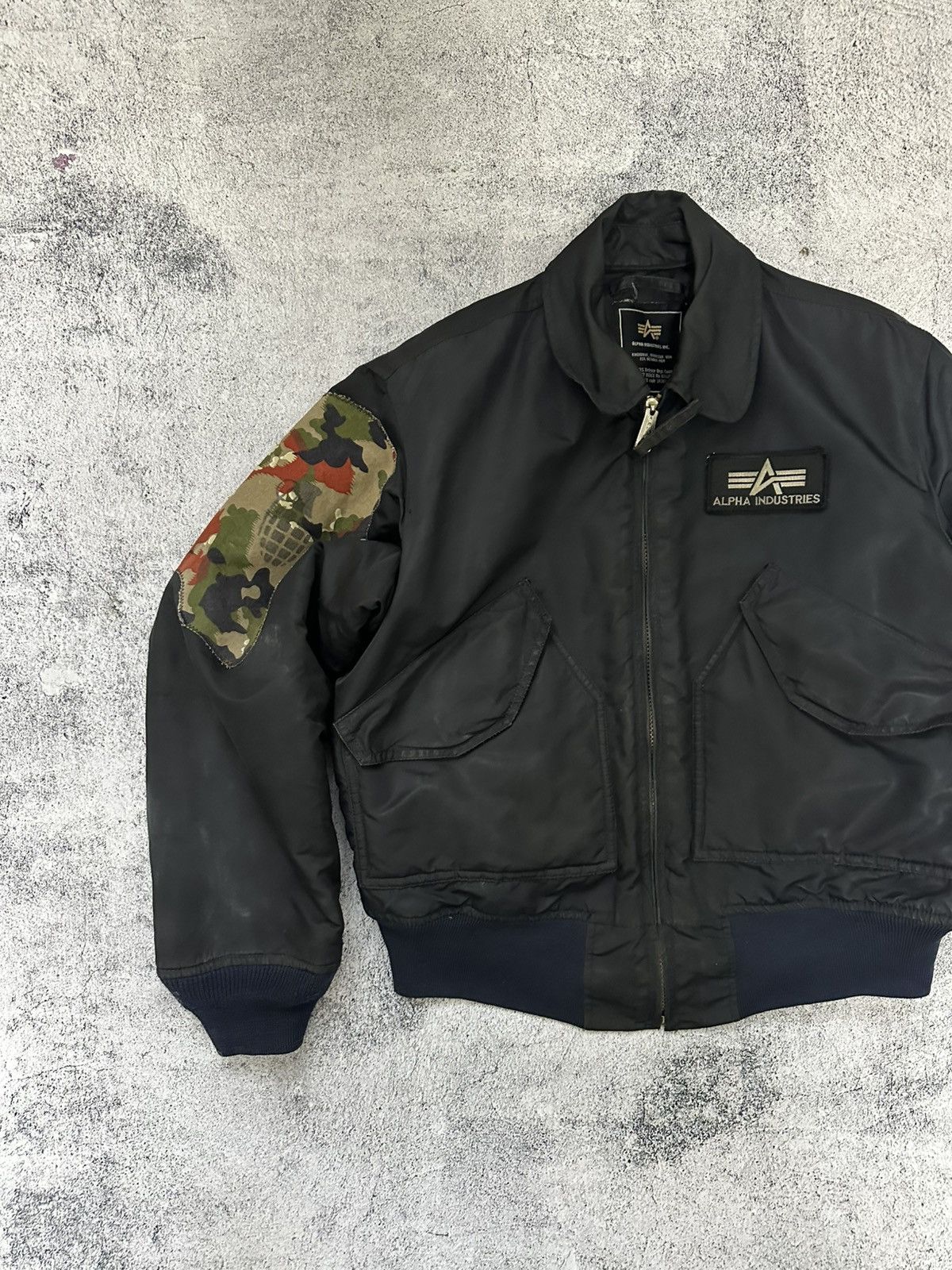 Alpha Industries Vintage 90's Alpha Industries US Military Bomber Jacket Fit Size US M / EU 48-50 / 2 - 2 Thumbnail