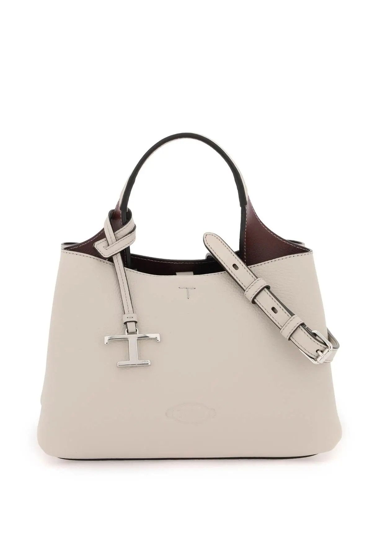 image of Tods O1S22I1N1223 Leather Handbag In Grey, Women's