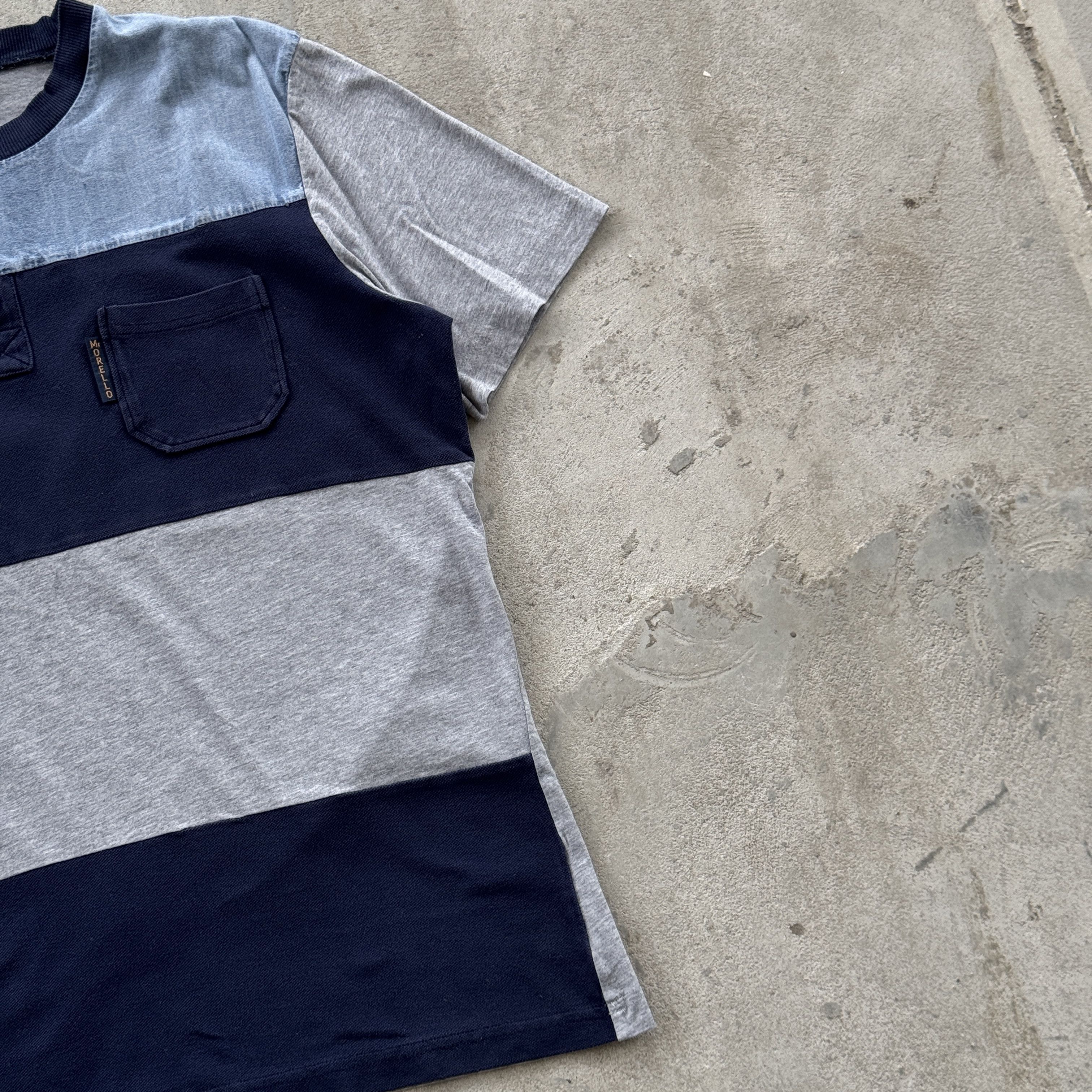 Frankie Morello Frankie Morello Milan Colorblock Henley Pocket T Shirt Size US M / EU 48-50 / 2 - 2 Thumbnail