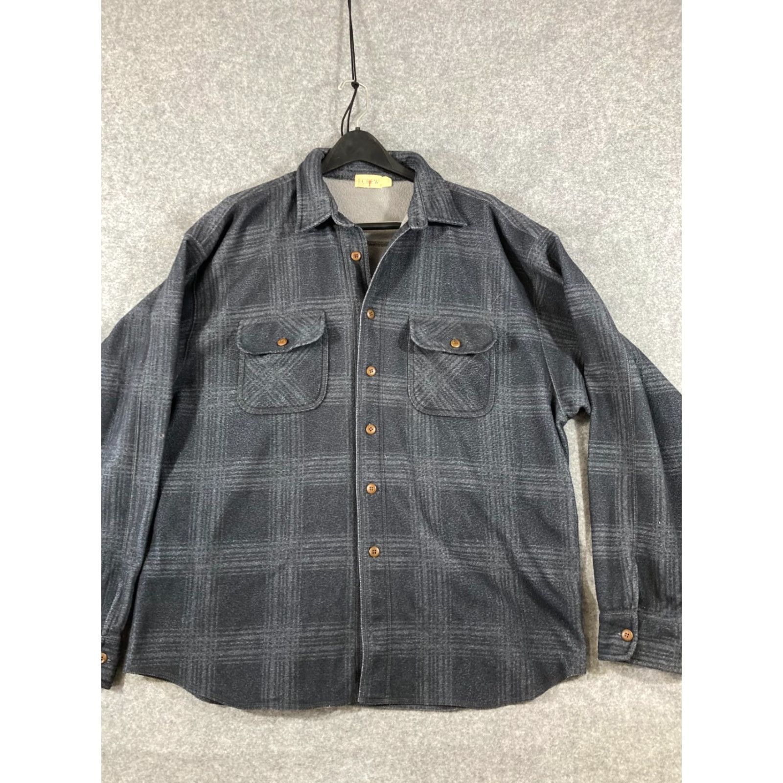 J.Crew J.CREW Button-Up Shirt Mens XL Gray Plaid Fleece Long Sleeve Pockets Outdoor Shirt Size US XL / EU 56 / 4 - 3 Thumbnail