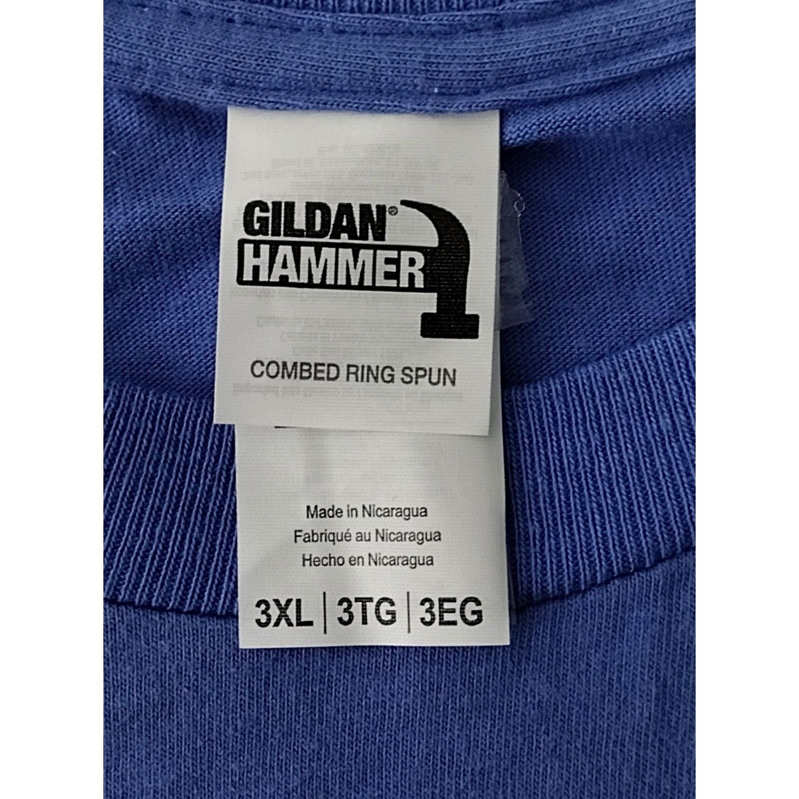 Gildan Gildan Hammer Adult Cotton Crew Neck Short Sleeve Blue Tee T-Shirt 3XL Size US XXL / EU 58 / 5 - 6 Thumbnail