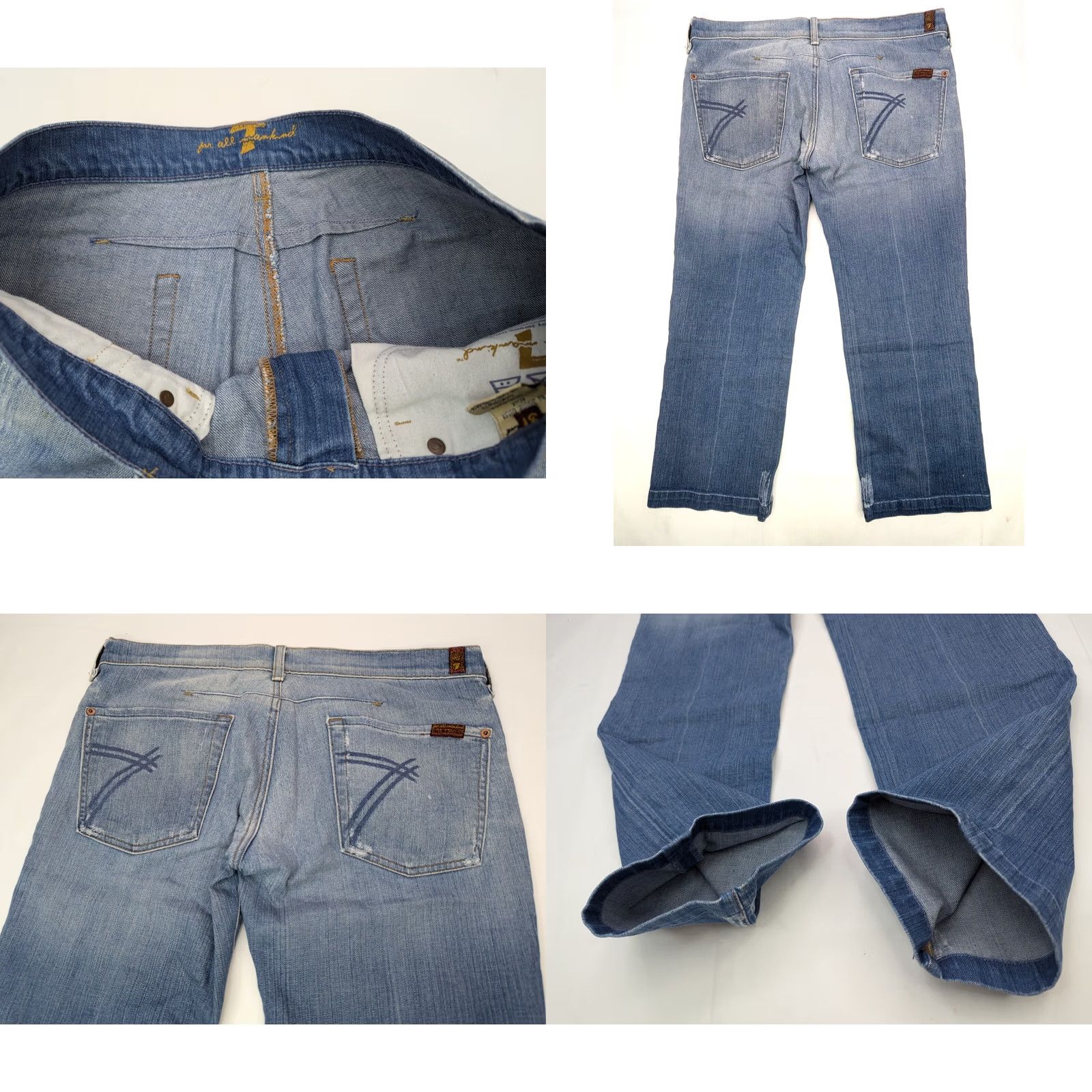 7 For All Mankind 7 For All Mankind Stove Pipe Crop Jeans Women 34 x 25 Blue Denim 100% Cotton Regular Fits Crop Mid-Rise USA Brand 7 For All Mankind Size 24" / US 00 / IT 34 - 8 Thumbnail