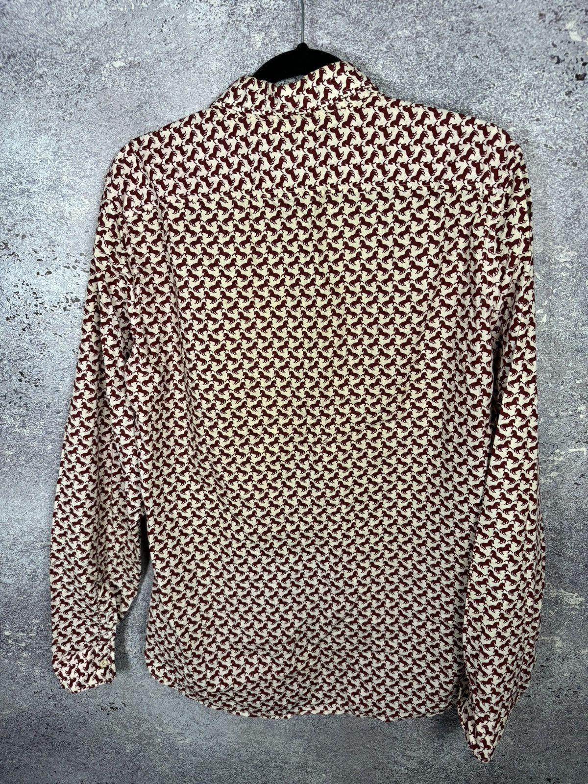 Gucci GUCCI Shirt Button Up Printed Monogram Horsebit Slim Fit Red Size US M / EU 48-50 / 2 - 17 Thumbnail