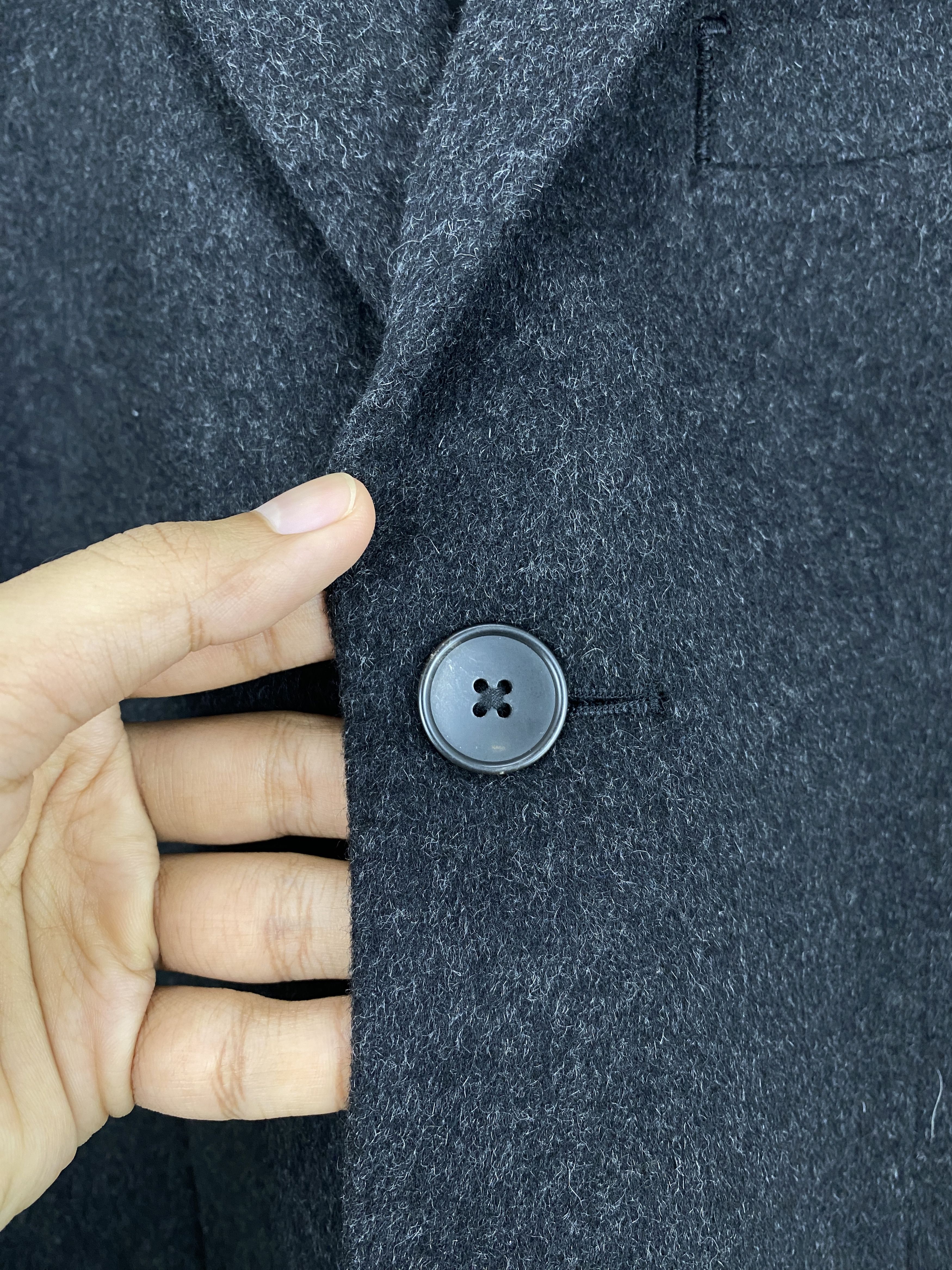 Japanese Brand Vintage Uniqlo Wool Cashmere Black Long Jacket JA0052 Size US L / EU 52-54 / 3 - 9 Thumbnail