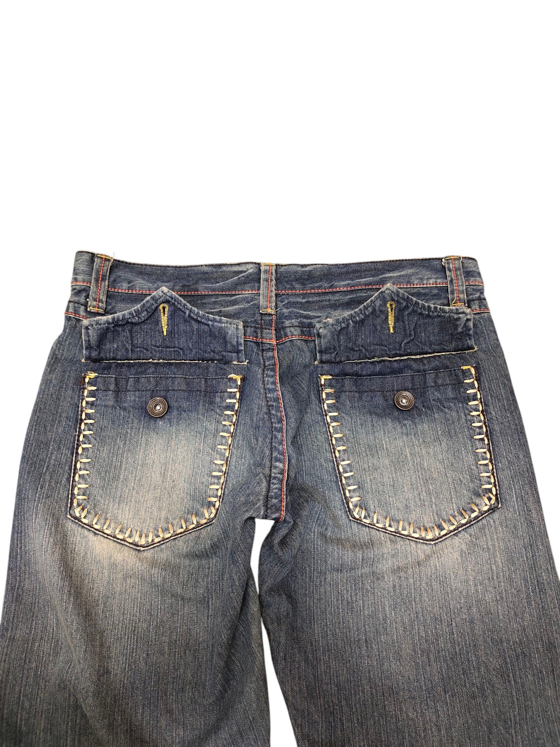 Japanese Brand Japanese Brand Embroidered Pocket Clawmark Distress Jeans Size US 34 / EU 50 - 13 Thumbnail