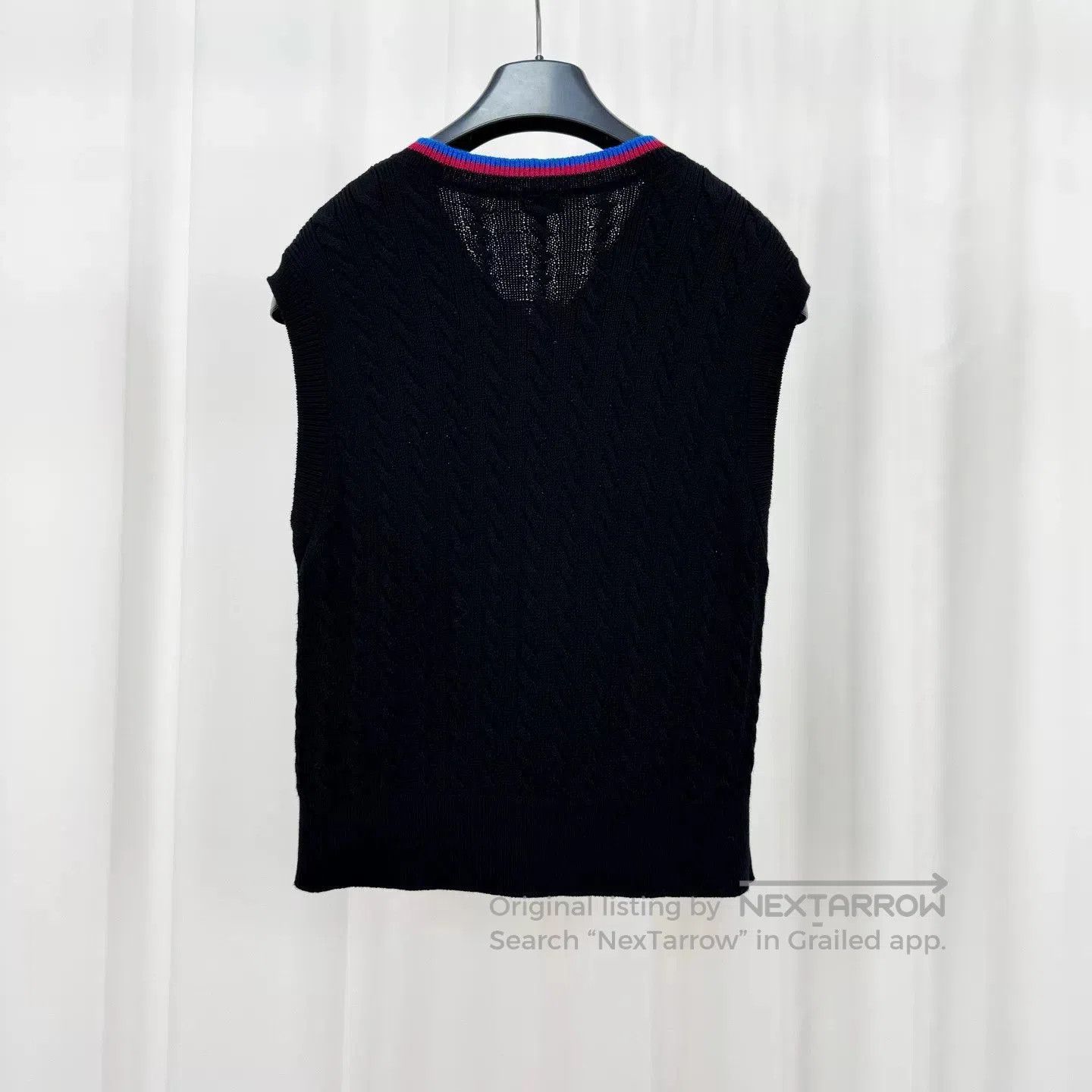 Loewe Loewe Black Embroidered Logo Knit Vest. Size US L / EU 52-54 / 3 - 2 Thumbnail