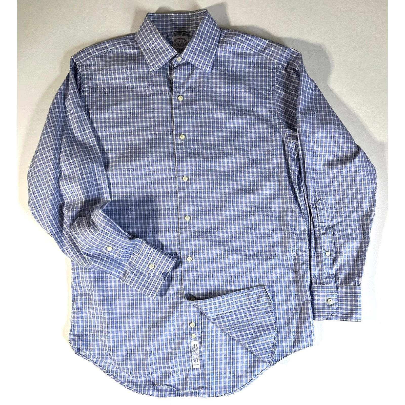 Brooks Brothers Brooks Brothers Makers Button-Up Shirt Check Mens 15 Blue Cotton 90s USA Vintage Regular Fit Size 15-33 Mens Size US M / EU 48-50 / 2 - 5 Thumbnail