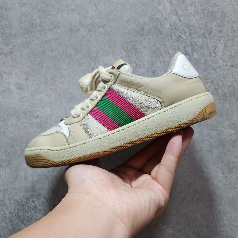 Gucci Gucci Beige Children's Low-Top Sneakers Size US 13 / EU 46 - 9 Thumbnail