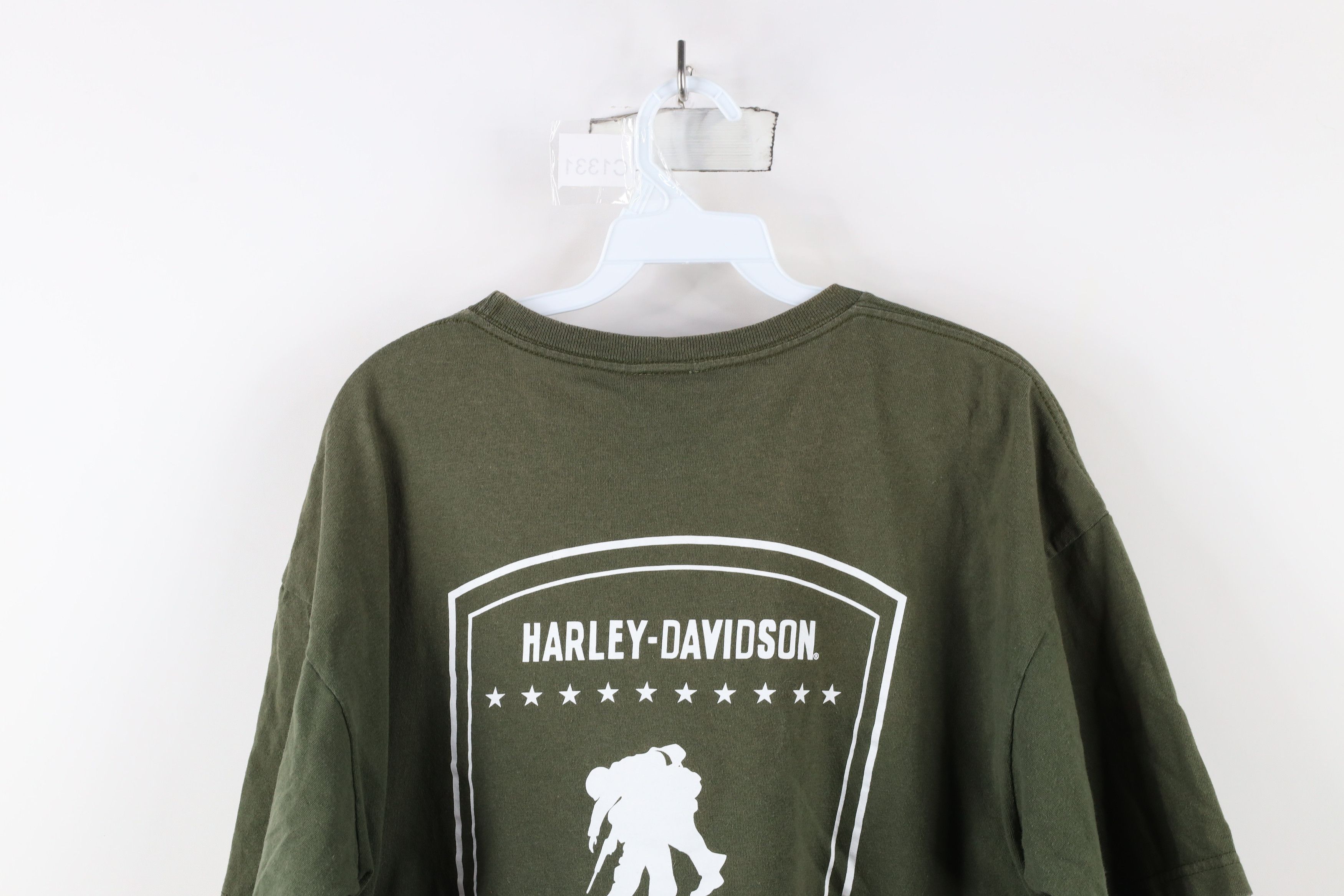 Harley Davidson × Vintage Vintage Harley Davidson Hog Wounded Warrior T-Shirt USA Size US L / EU 52-54 / 3 - 13 Thumbnail