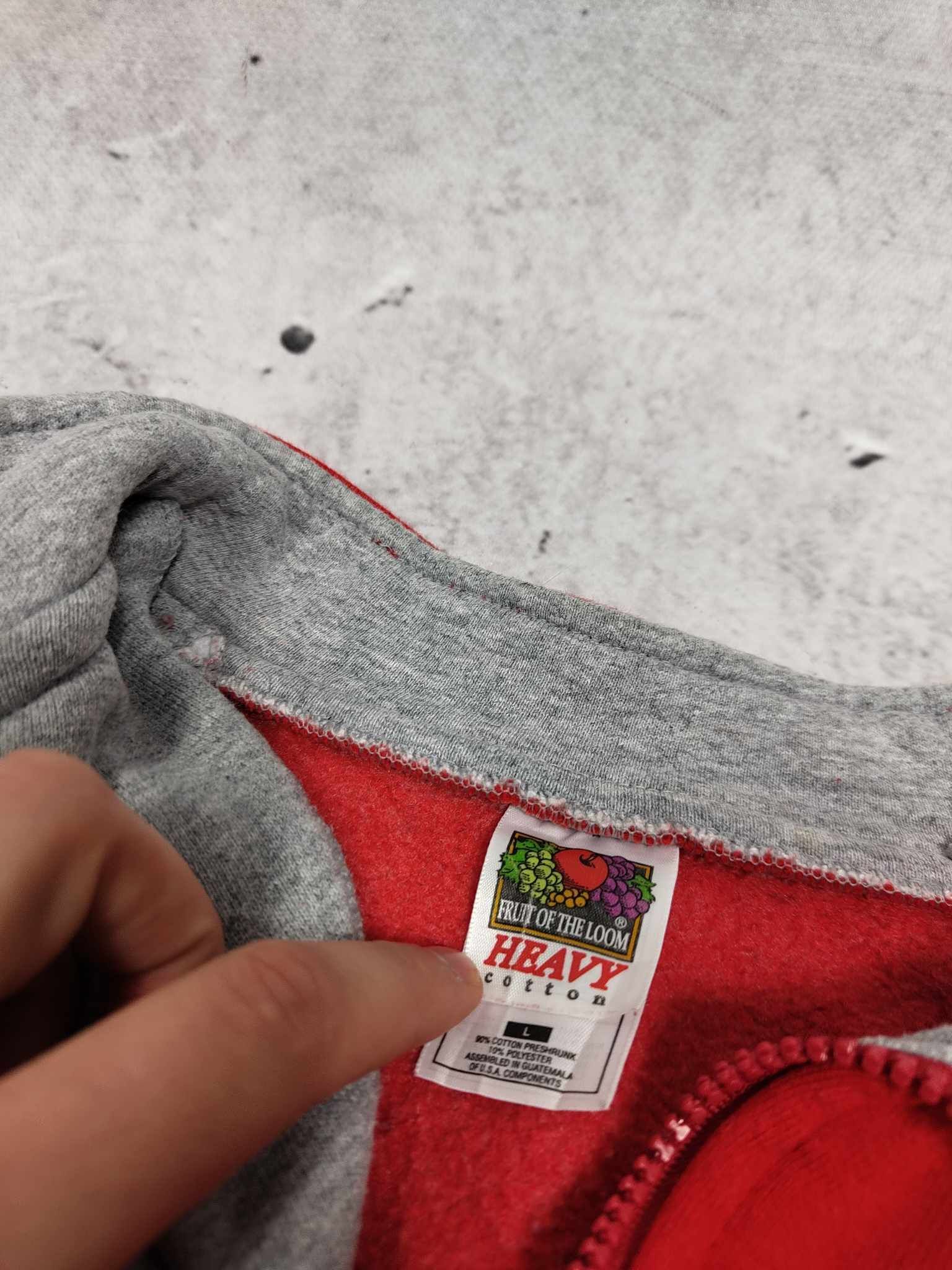 Fruit Of The Loom × Vintage 90s Vintage McDonald's Quarter Zip Sweatshirt promo Size US L / EU 52-54 / 3 - 3 Thumbnail