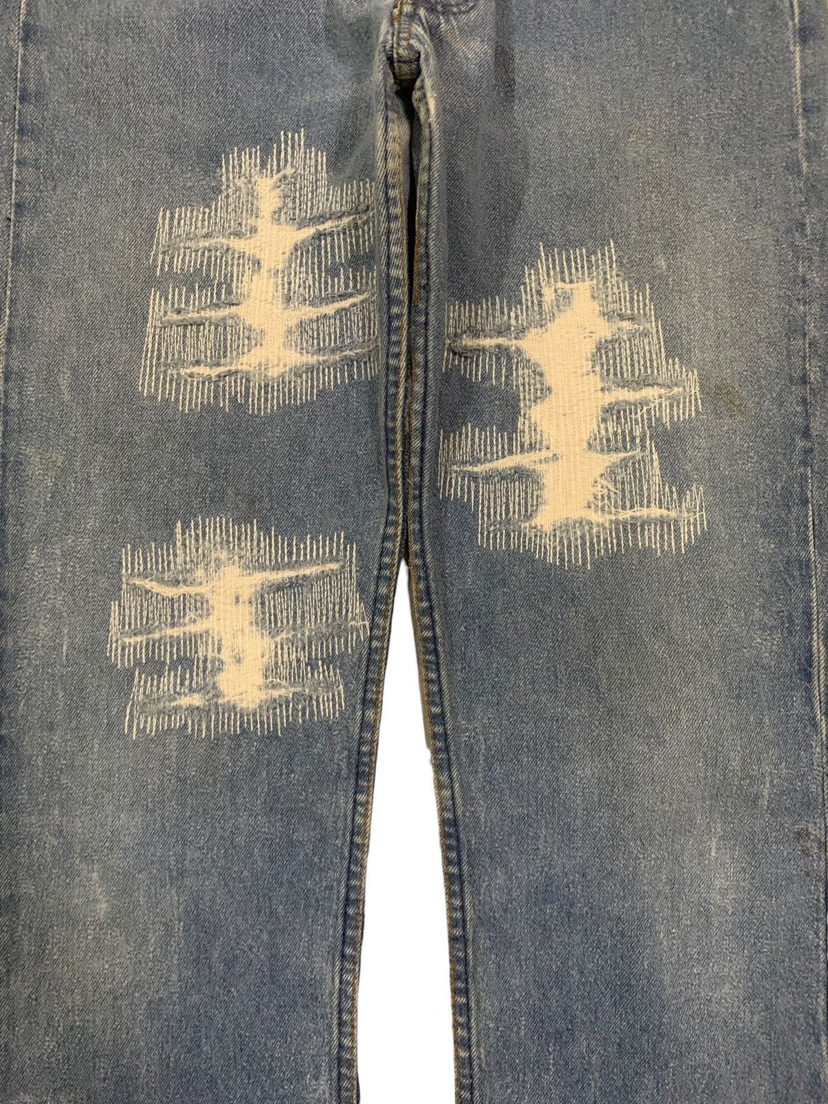 Levi's Vintage 80s Levis 501 Repaired Distressed Jeans Size 30x30 Size US 30 / EU 46 - 7 Thumbnail