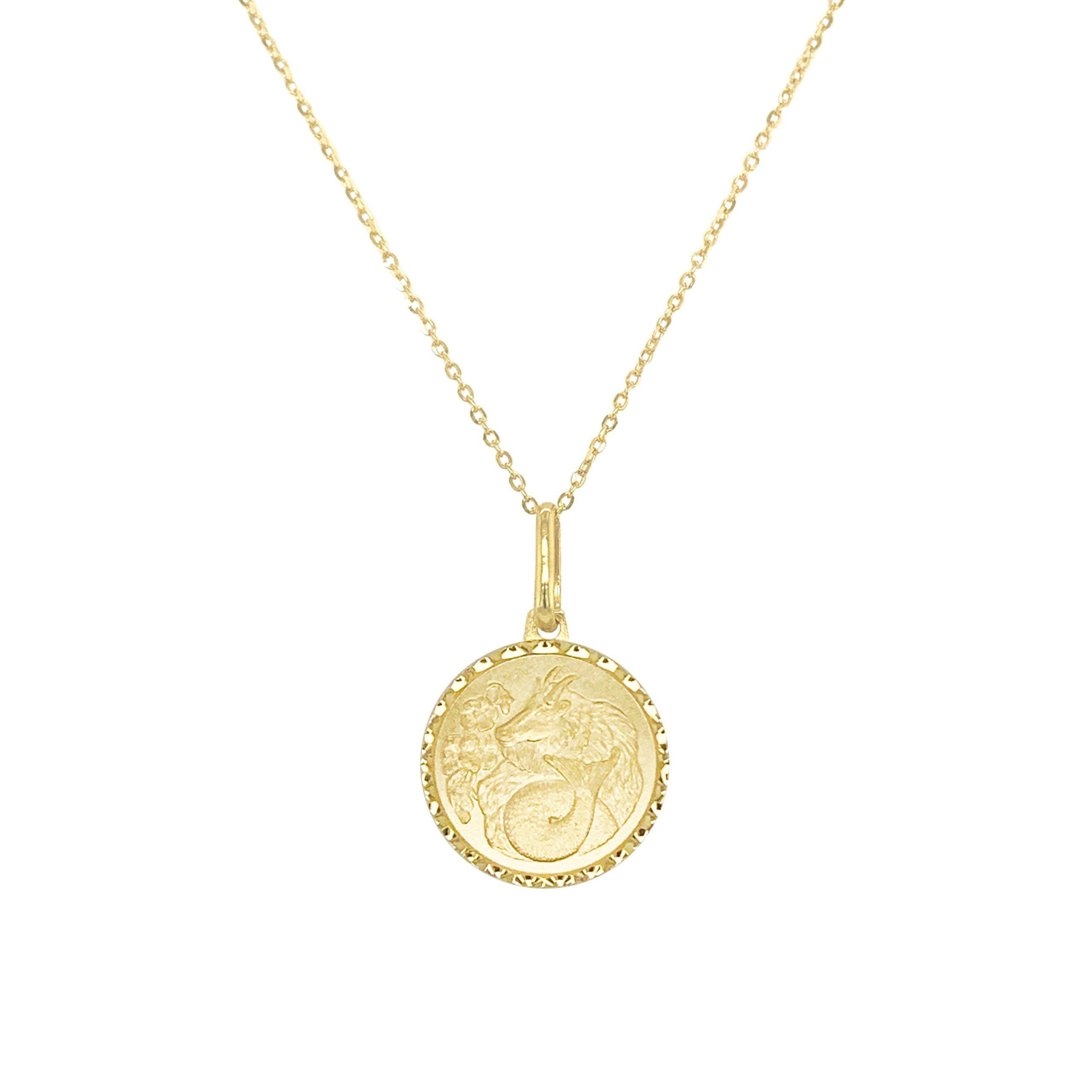 image of Tiffany Co Zodiac "capricorn" Necklace In 14K Yellow Gold, Women's