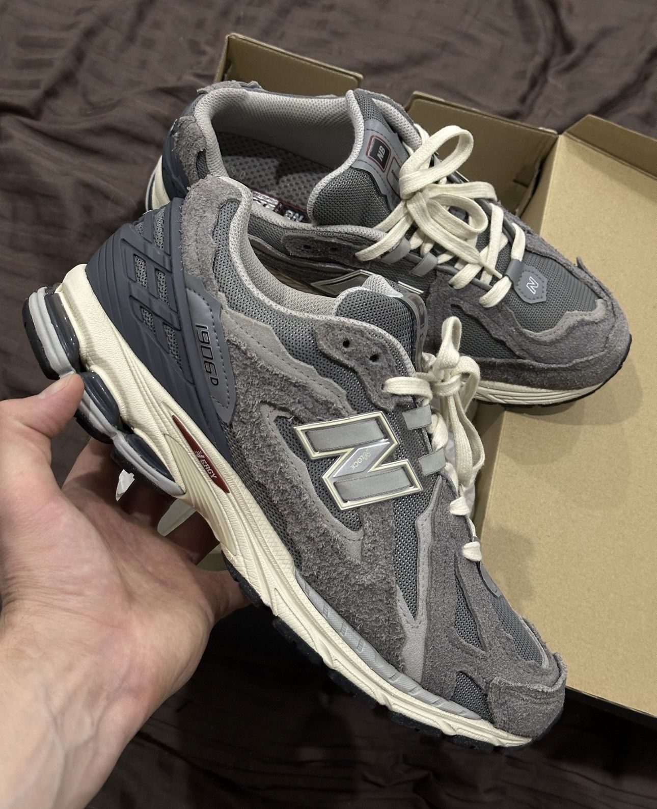 New Balance New Balance 1906D Grey Suede Mesh Sneakers Men Size 11.5 US Size US 11 / EU 44 - 1 Thumbnail
