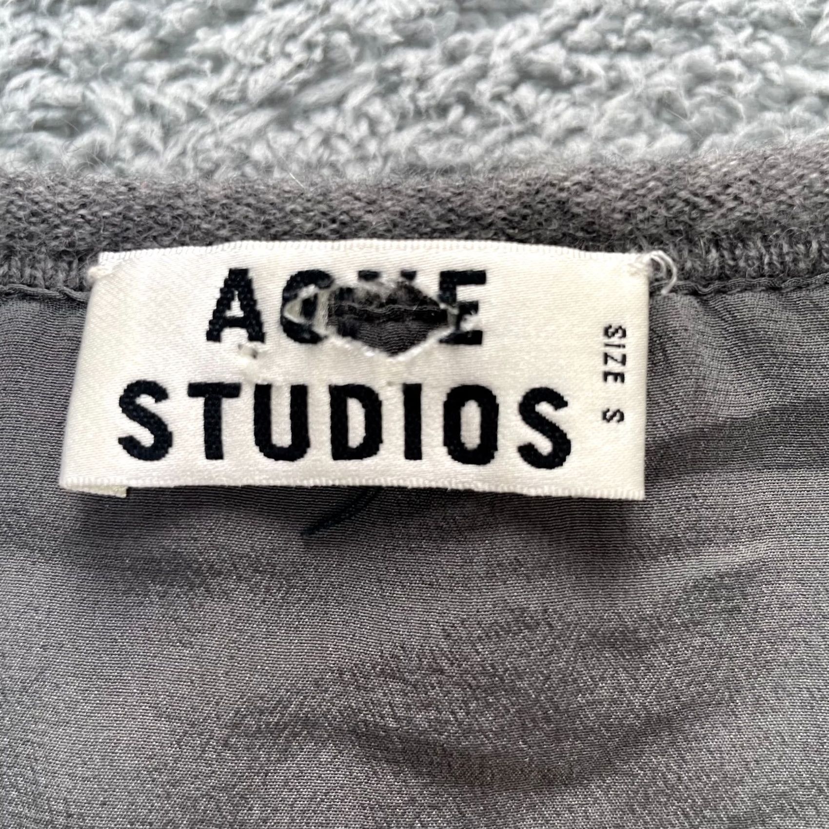 Acne Studios Acne Studios Sweater Womens Small Gray Cashmere V Neck Asymmetrical Silk Size S / US 4 / IT 40 - 3 Thumbnail