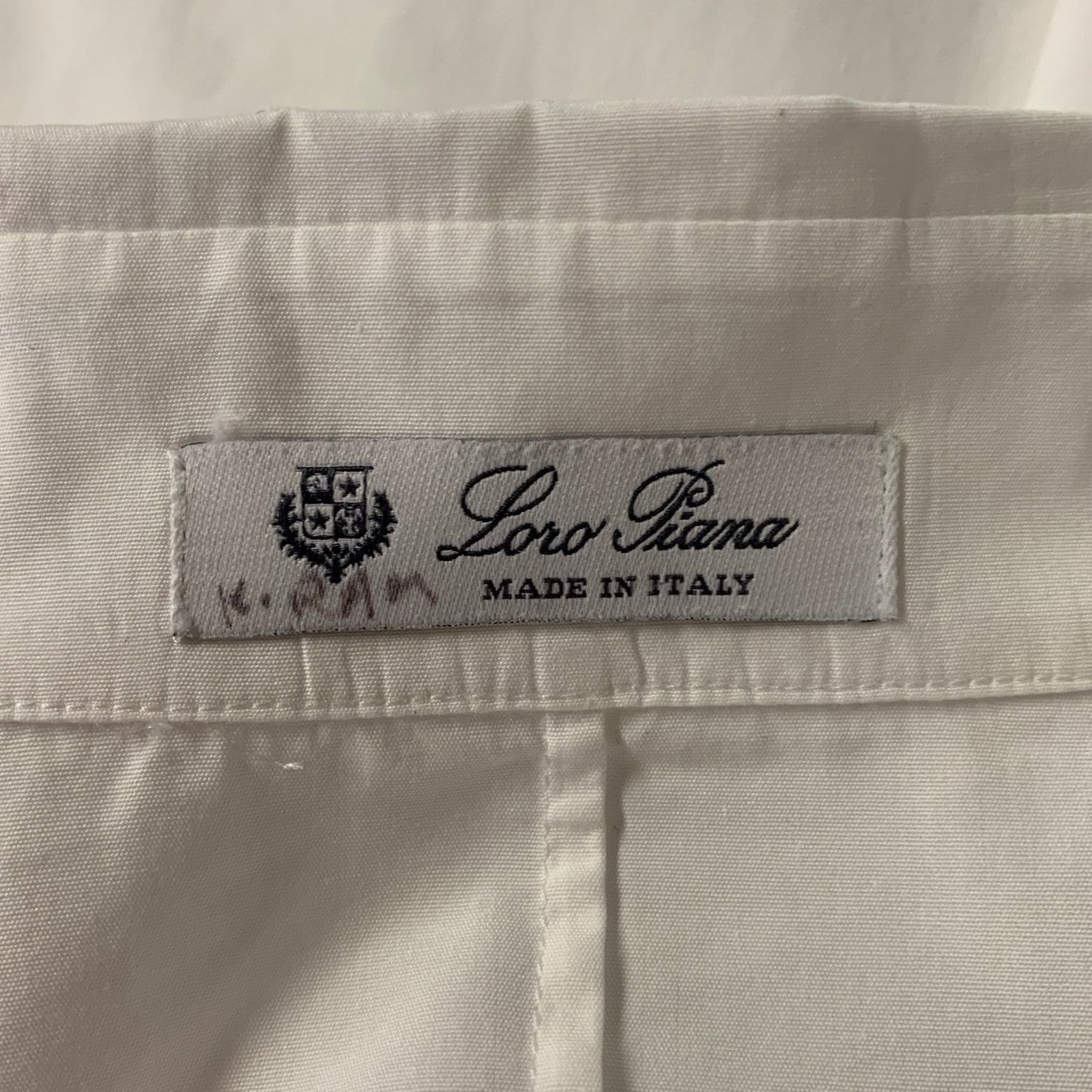 Loro Piana LORO PIANA Size 12 White Cotton Dress Shirt Size XL / US 12-14 / IT 48-50 - 5 Thumbnail