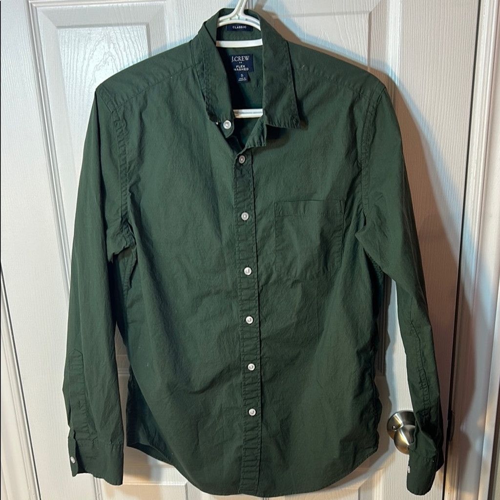 J.Crew J. Crew factory, Men's Green Shirt small classic flex washed Size US S / EU 44-46 / 1 - 2 Thumbnail