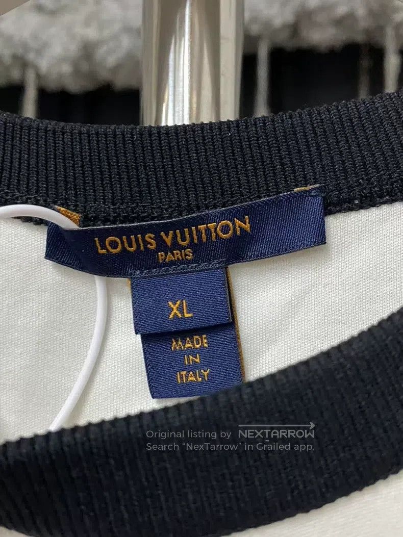 Louis Vuitton Louis Vuitton Flocking slogan cut-out triangle short sleev Size US XL / EU 56 / 4 - 6 Thumbnail