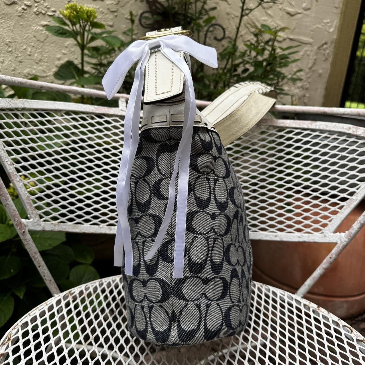 Coach Coach Denim Monogramed Bucket Bag Size ONE SIZE - 4 Thumbnail