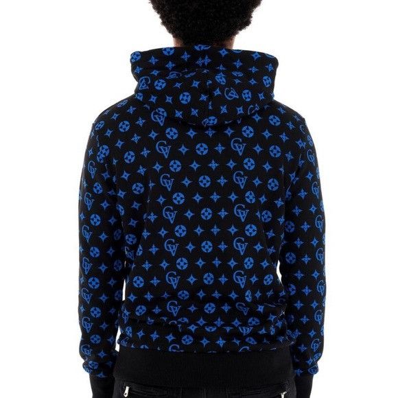 Designer Blue Black Sweater Hoodie George V Designer Brand From Paris Size US L / EU 52-54 / 3 - 4 Thumbnail
