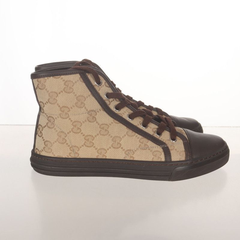 Gucci Gucci Stylish Brown High-Top Sneakers - Size US 5 / EU 37 - 6 Thumbnail