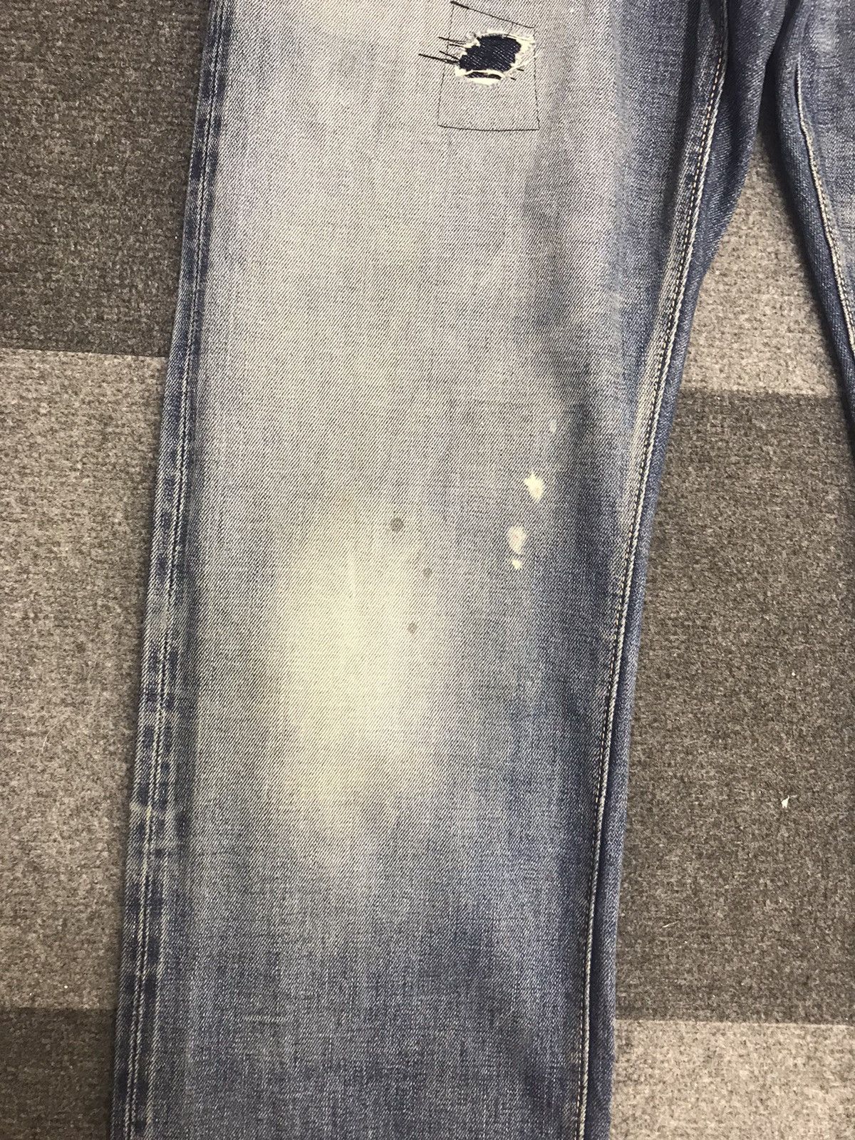 Japanese Brand fin&Sons Japan Distressed Redline Selvedge Jeans Size US 34 / EU 50 - 7 Thumbnail