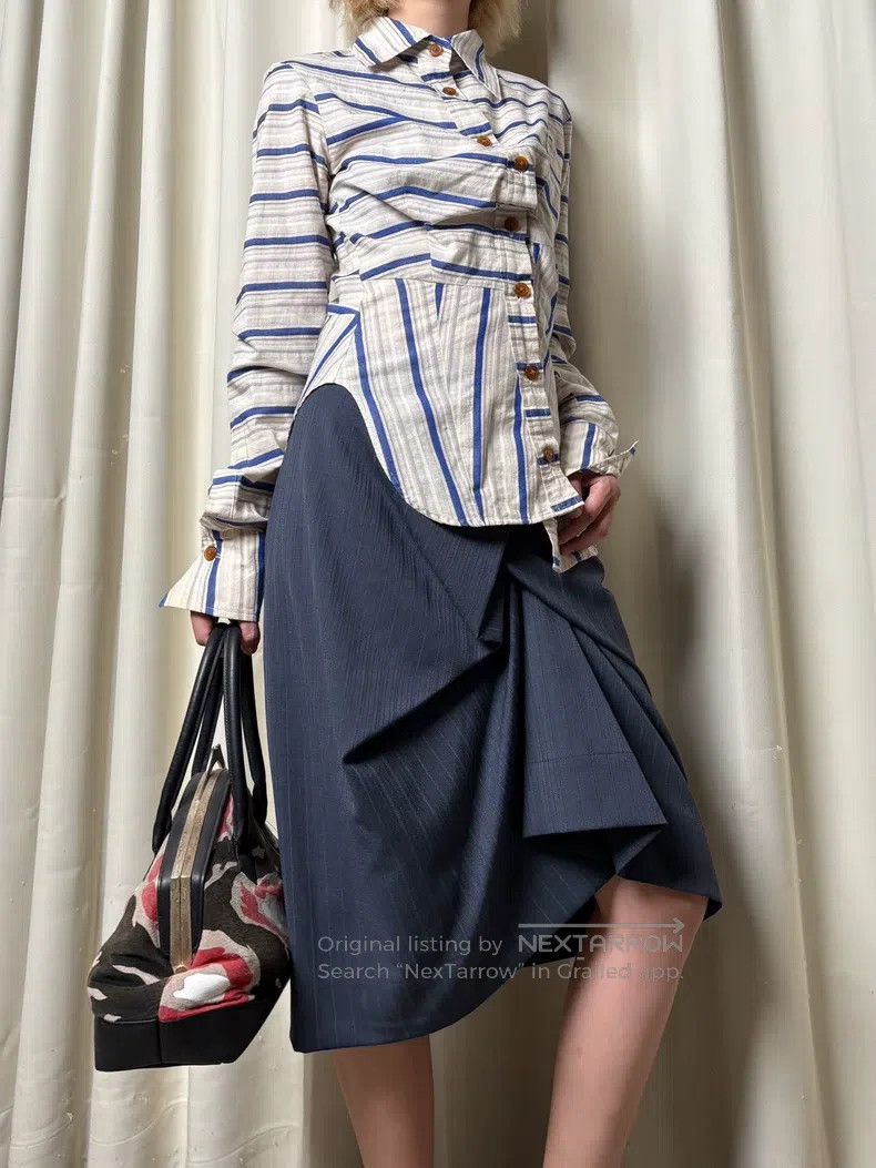 Vivienne Westwood Vivienne Westwood Vintage Striped Shirt Size S / US 4 / IT 40 - 7 Thumbnail