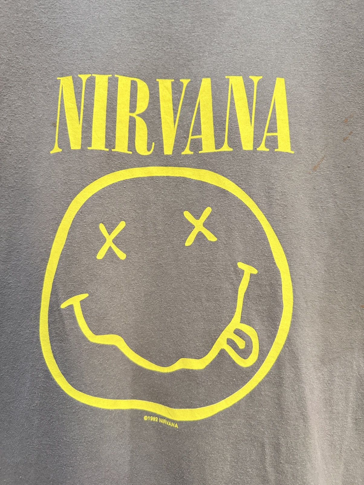 Band Tees Vintage Nirvana Smile Grunge Kurt Cobain Promo Faded Tee Size US L / EU 52-54 / 3 - 2 Thumbnail