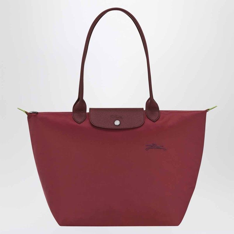 Longchamp Pomegranate-Coloured L Le Pliage Green Bag