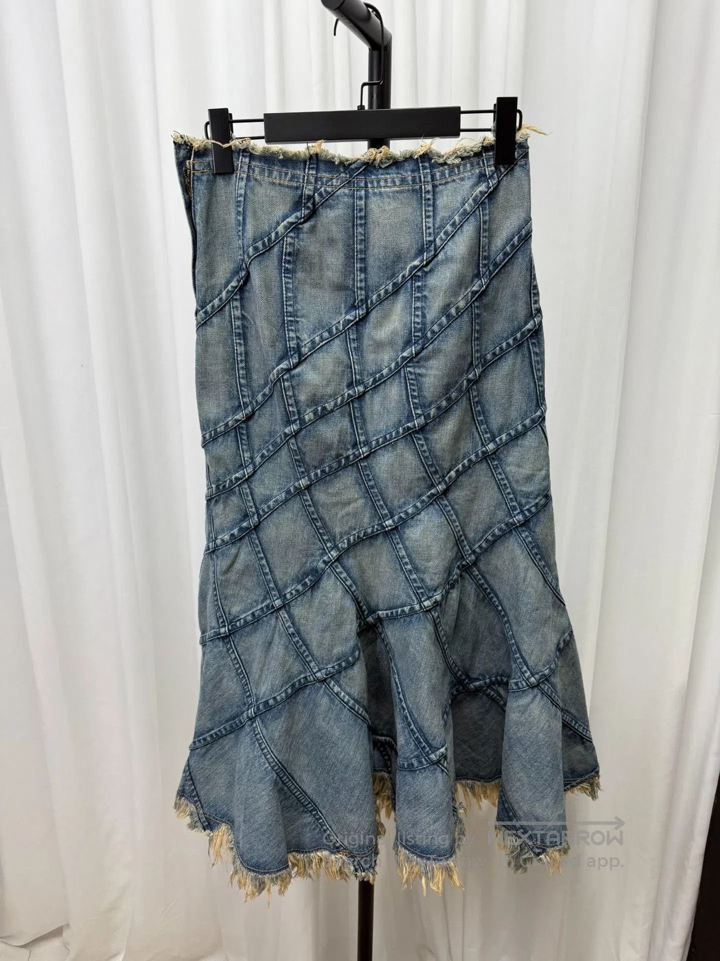 Junya Watanabe Junya Watanabe 2005SS Plaid Washed Mermaid Skirt. Size 37" - 4 Thumbnail