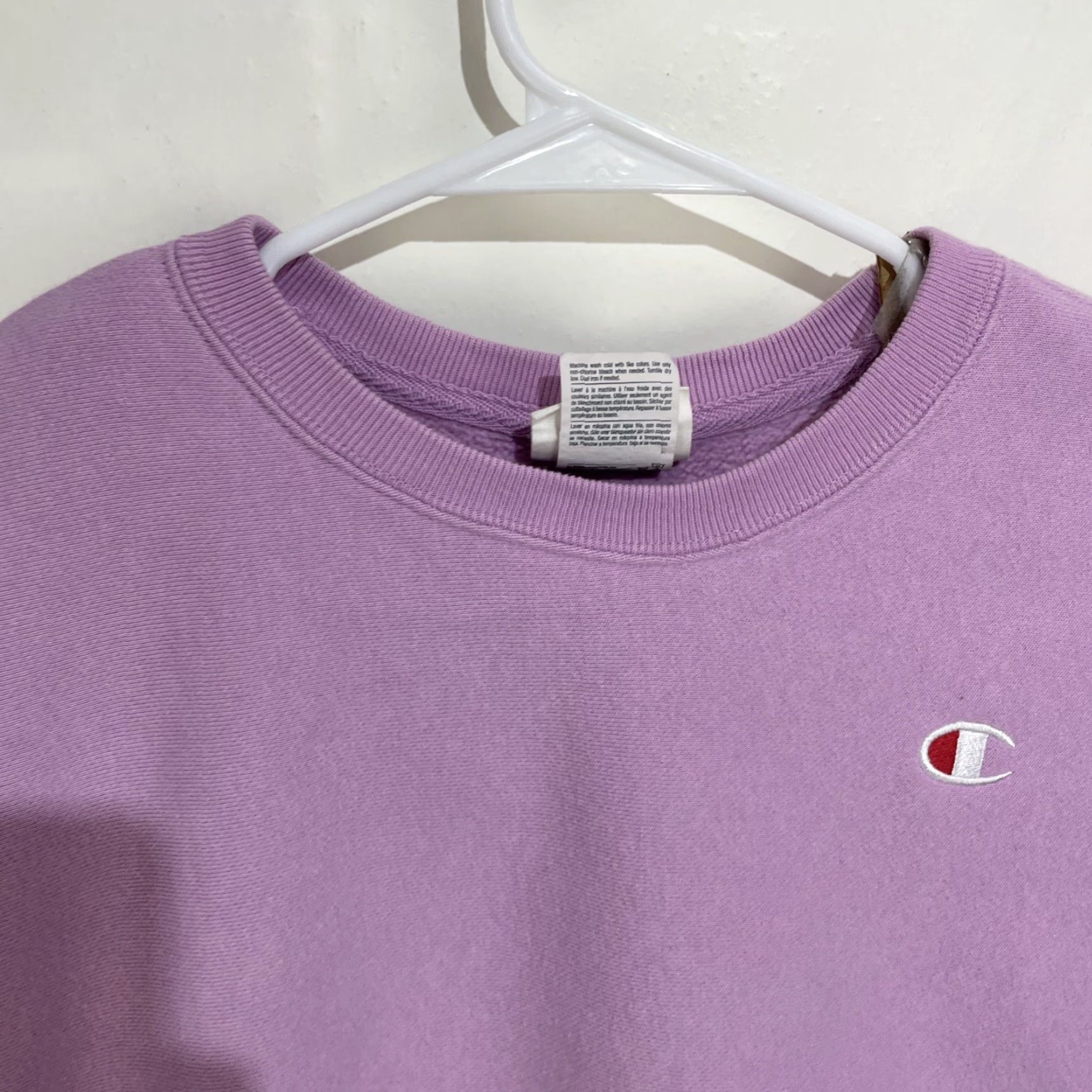 Champion VINTAGE Champion Sweater Womens Small Pink Reverse Weave Crewneck Pullover Sweatshirt Size S / US 4 / IT 40 - 4 Thumbnail