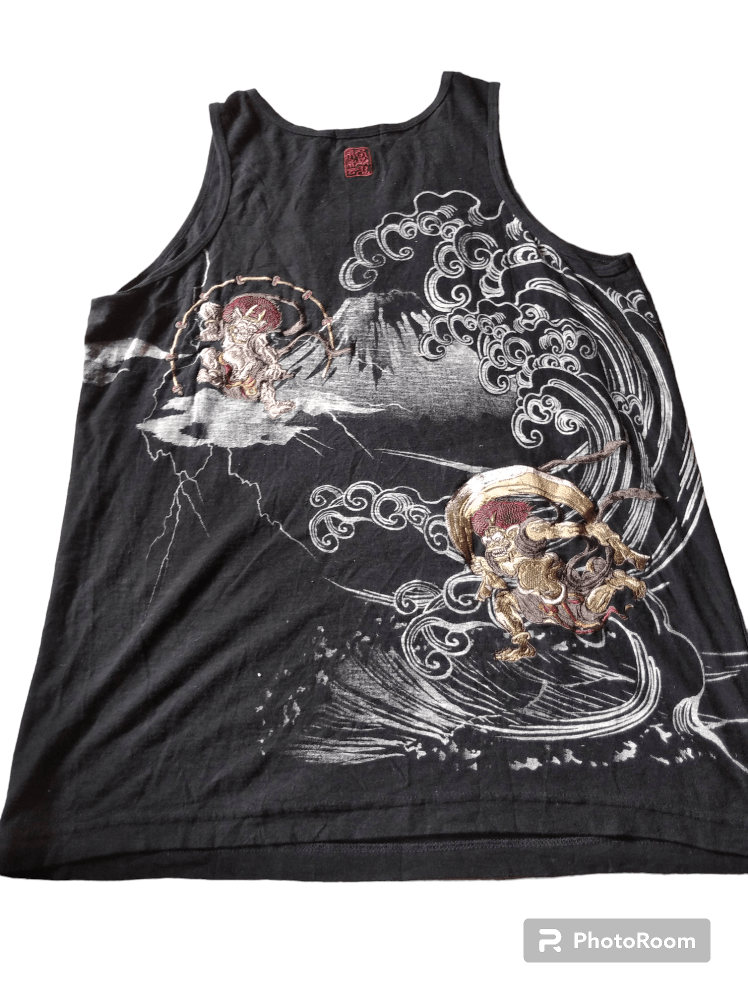 Karakuri sukajan ambroided tank top shirt