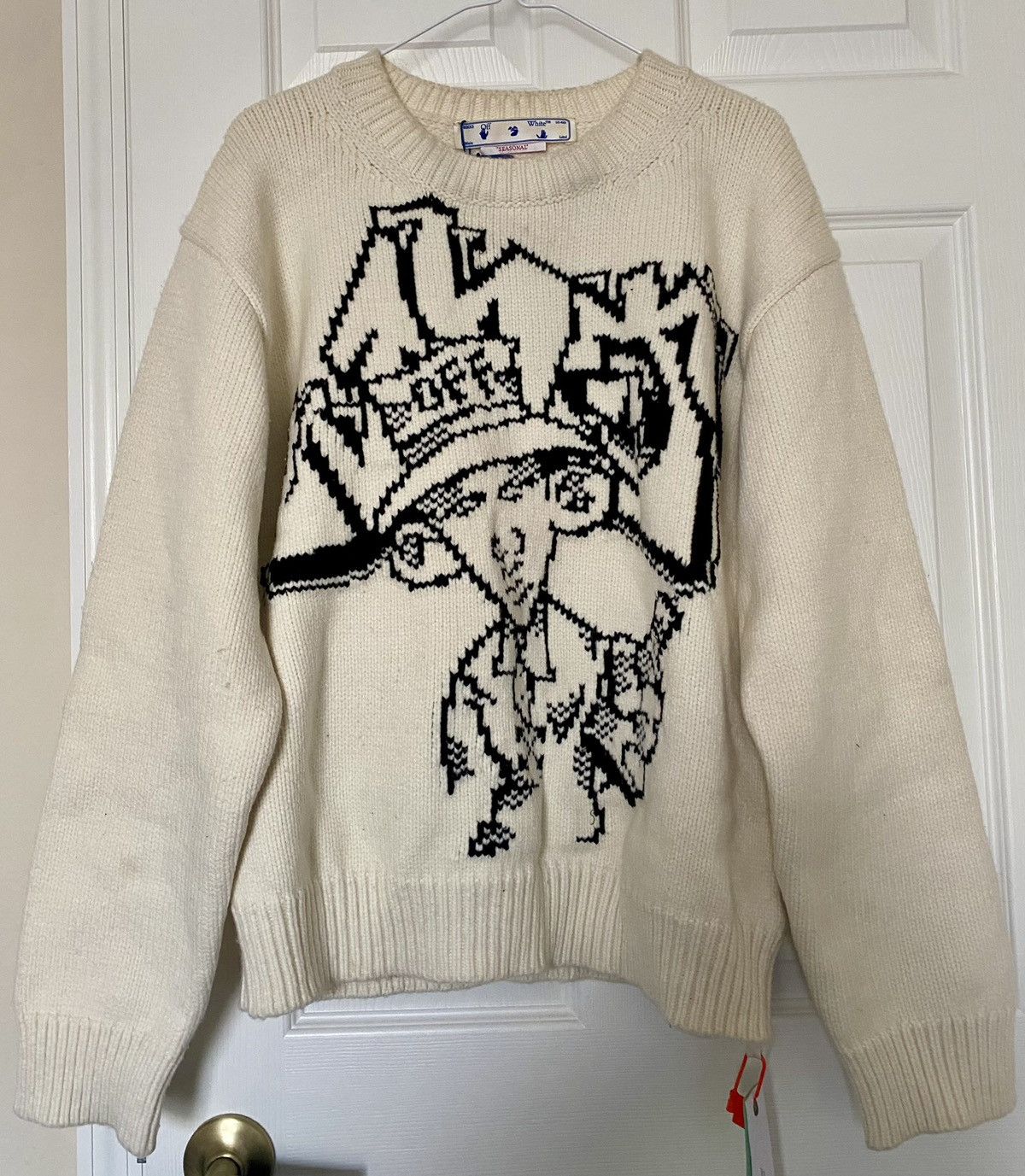 Off-White Off-White Graffiti Wool Sweater Size Large Size US L / EU 52-54 / 3 - 1 Thumbnail