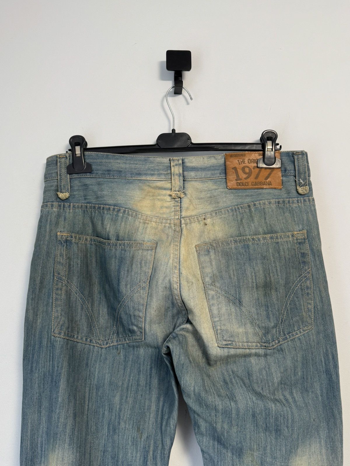 Dolce & Gabbana Vintage Dolce & Gabbana Distressed Faded Poem Denim Jeans Size US 33 - 14 Thumbnail