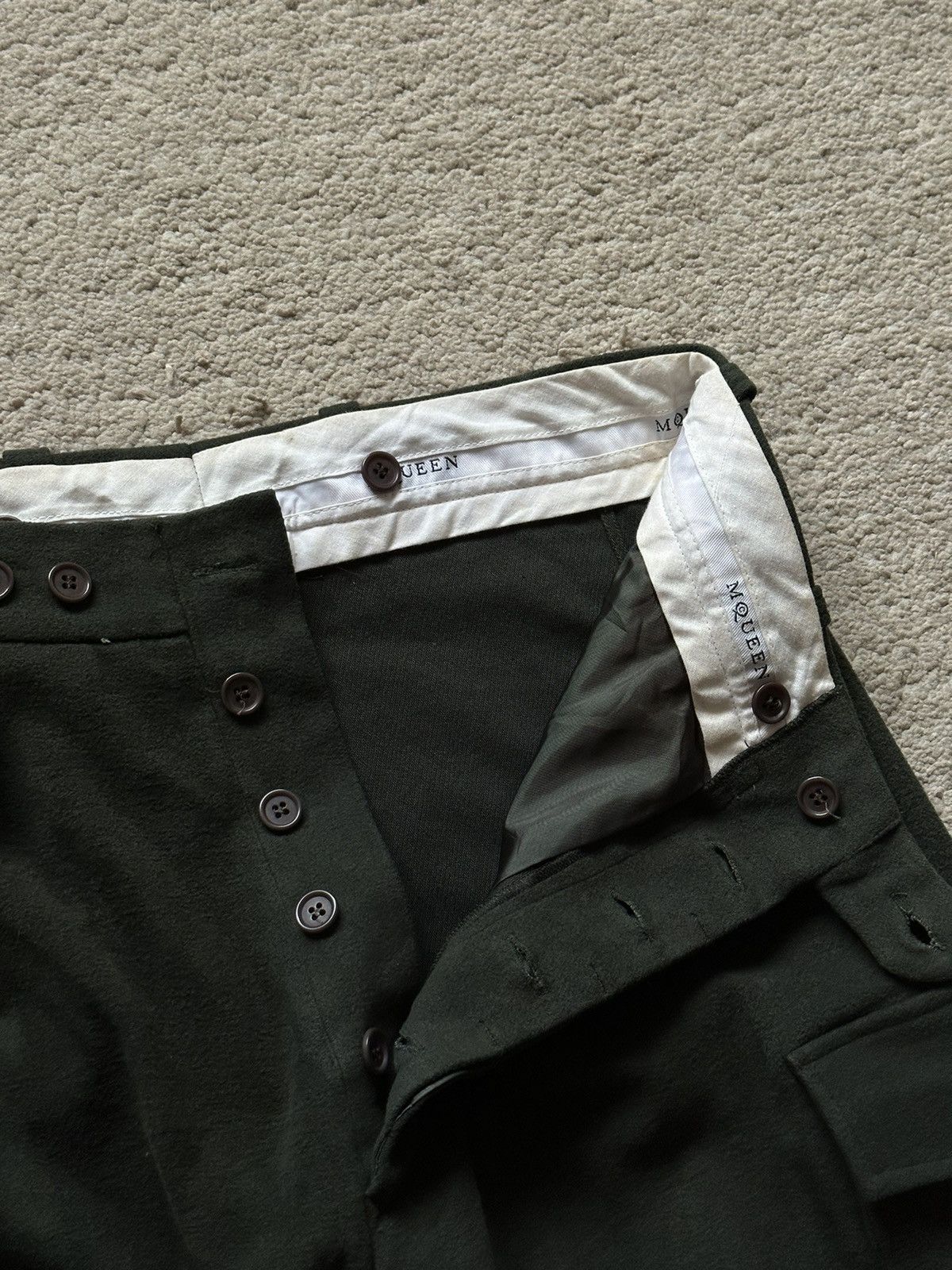 Alexander McQueen FW1996 Alexander Mcqueen “Dante” Cargo Moleskin Pant Size US 30 / EU 46 - 8 Thumbnail