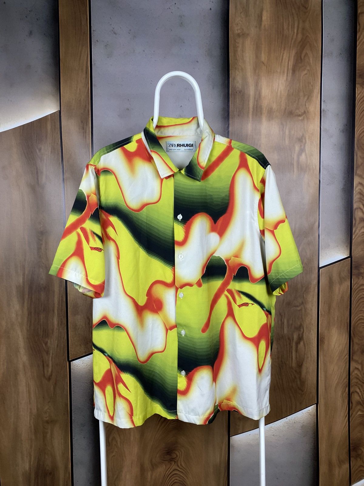 Rhude × Zara ❤️‍🔥Shirt Short Sleeve Zara Rhude Rhuigi Oversized Fit Rare❤️‍🔥 Size US M / EU 48-50 / 2 - 1 Thumbnail