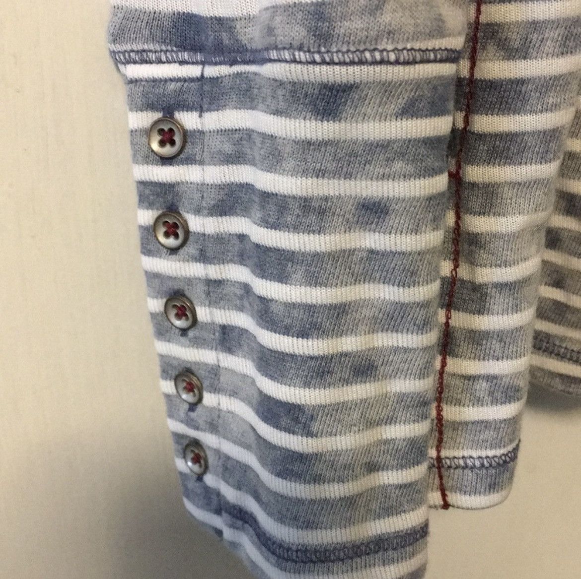 Other Lucky Lotus Grey and White Long Sleeve Shirt Size L / US 10 / IT 46 - 2 Thumbnail