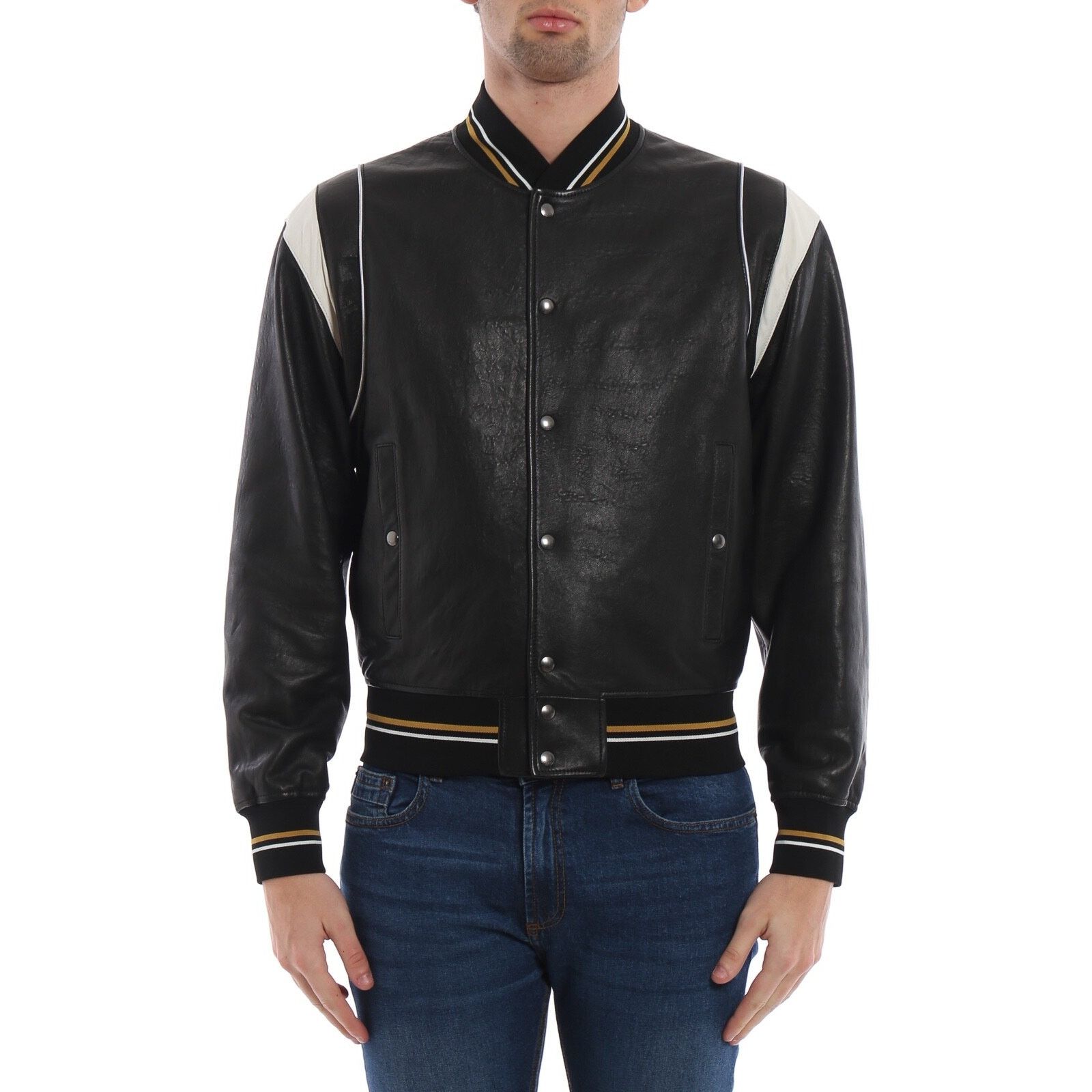 Givenchy Givenchy Leather Monogram Varsity Bomber Blouson Jacket 50 Size US M / EU 48-50 / 2 - 7 Thumbnail
