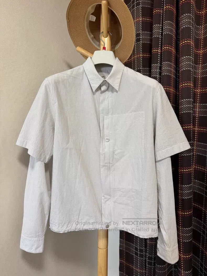 Hermes Hermes Fake Two-Piece Shirt Jacket. Hem with Drawstring Size US M / EU 48-50 / 2 - 1 Thumbnail